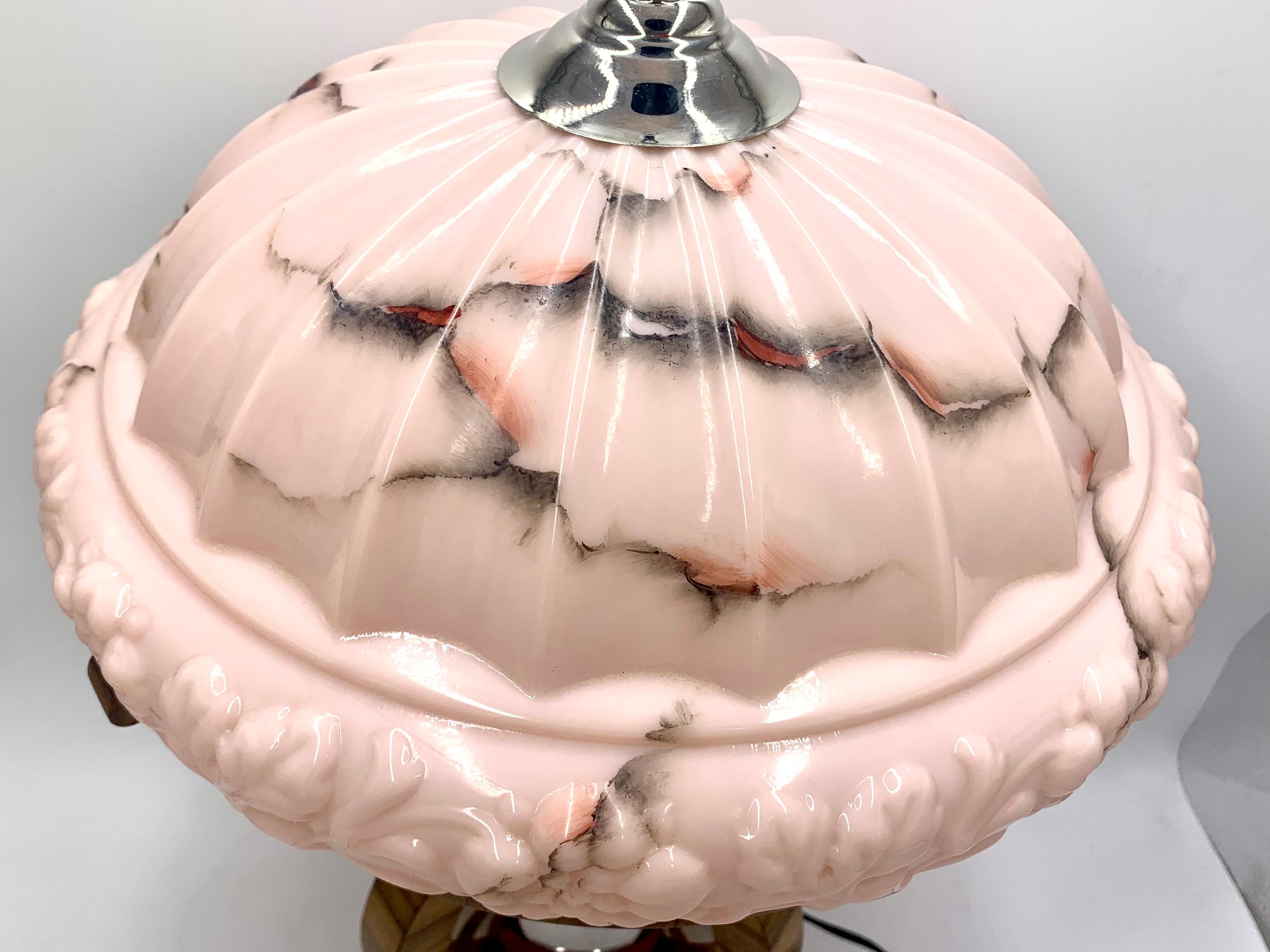 Milieu du XXe siècle Lampe de table Art Déco en vente