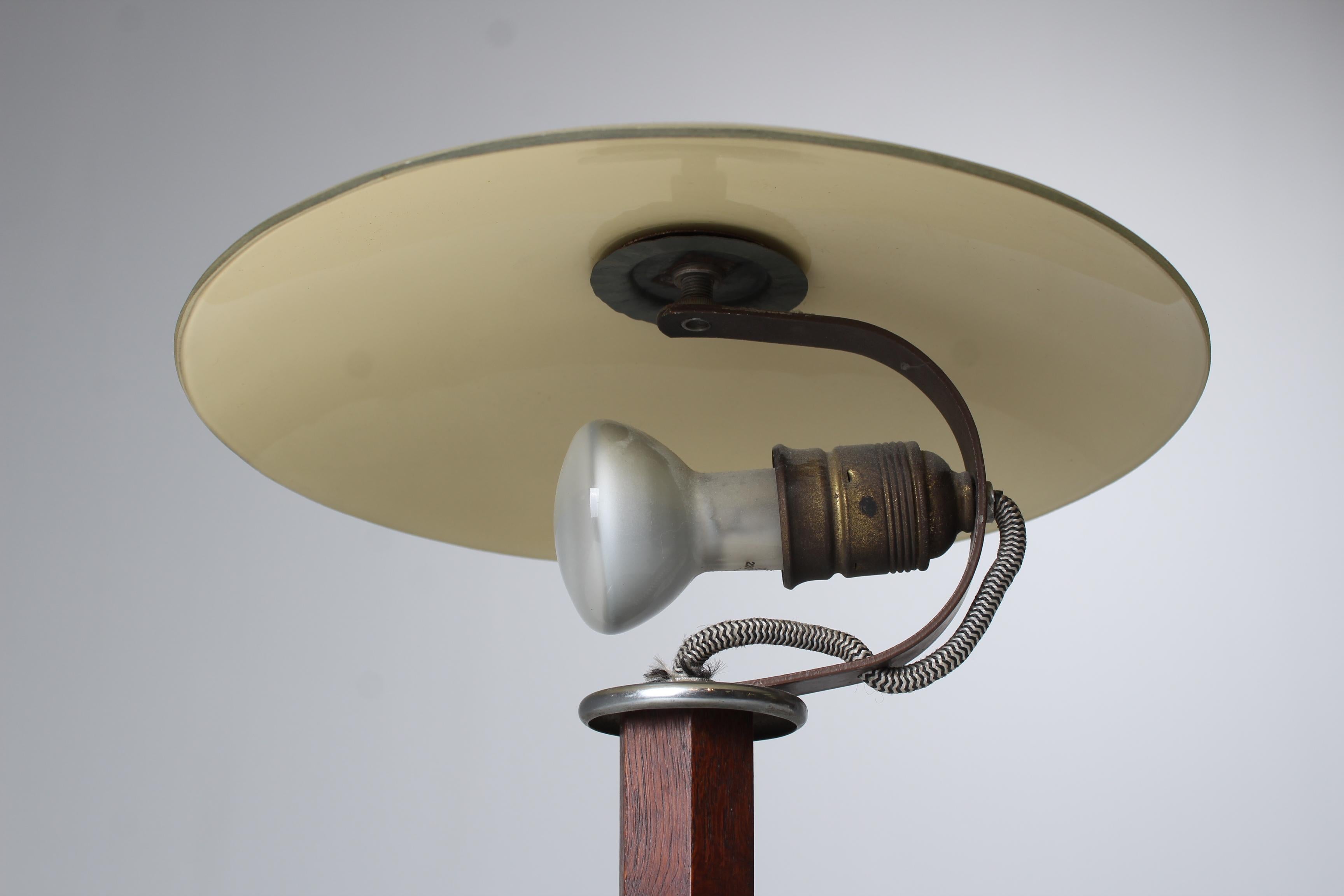 Metal Art Deco Table Lamp, France, 1920s - 1930s For Sale