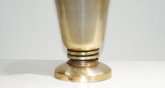 Art Deco Table Lamp, French Brass Torchière Design, Circa 1930, 150W