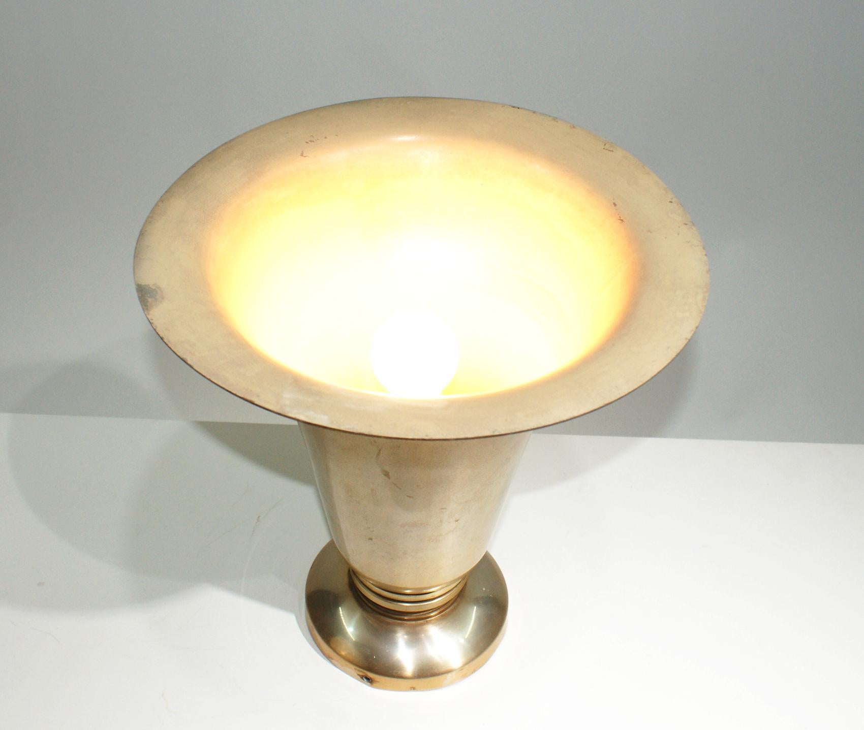 Metal Art Deco Table Lamp, France, circa 1930 For Sale