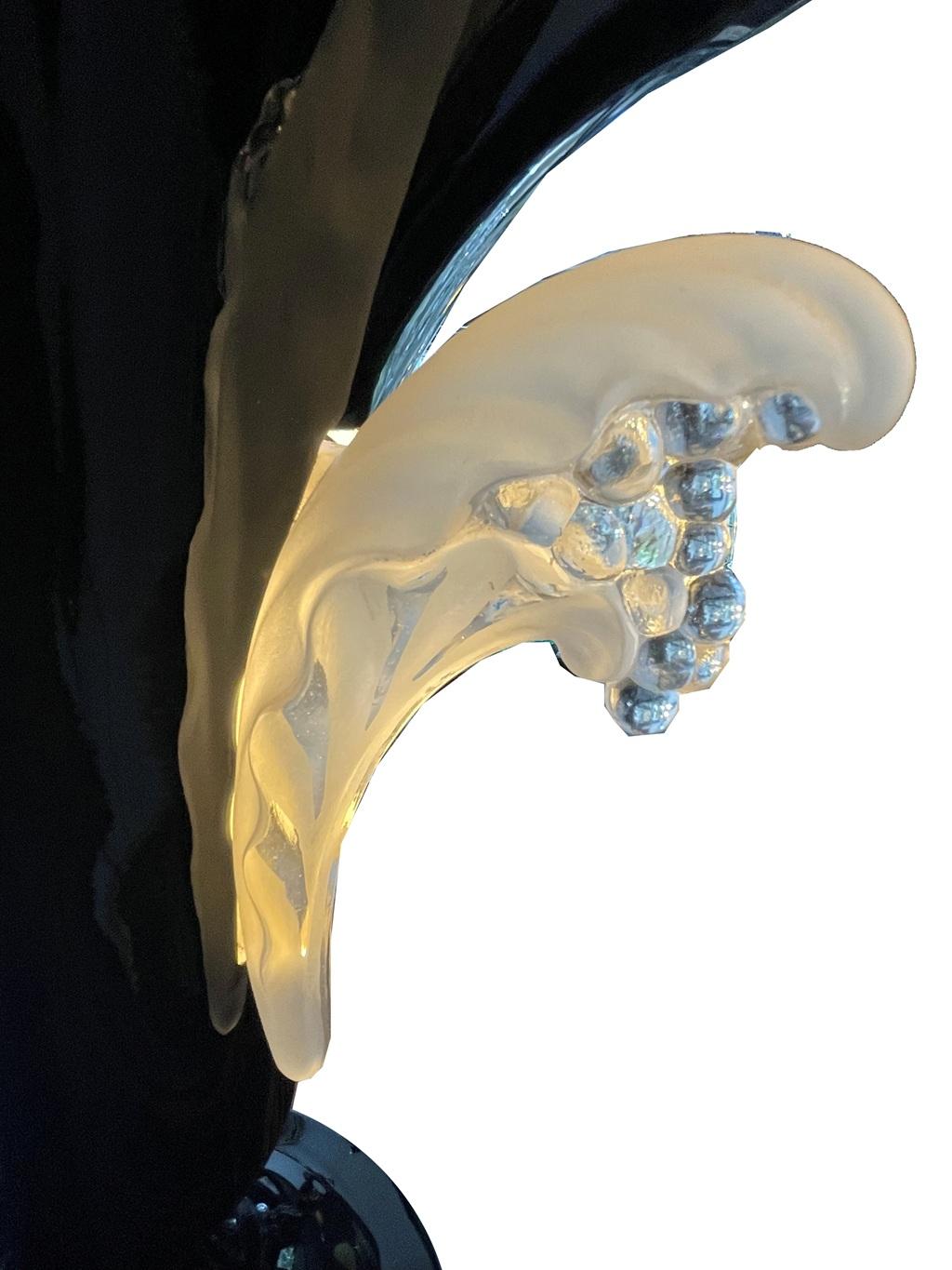 Metal Art Deco table lamp from “Ezan” For Sale