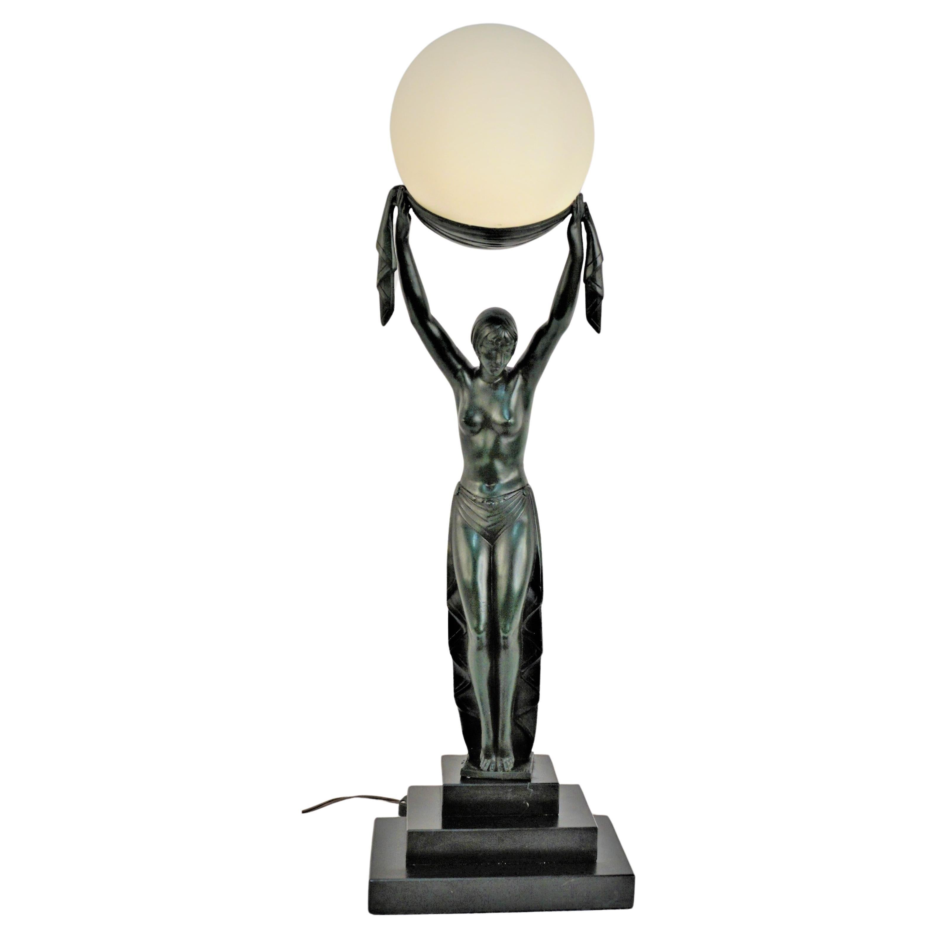 Art Deco Table Lamp from Fayral, France, 1930s For Sale