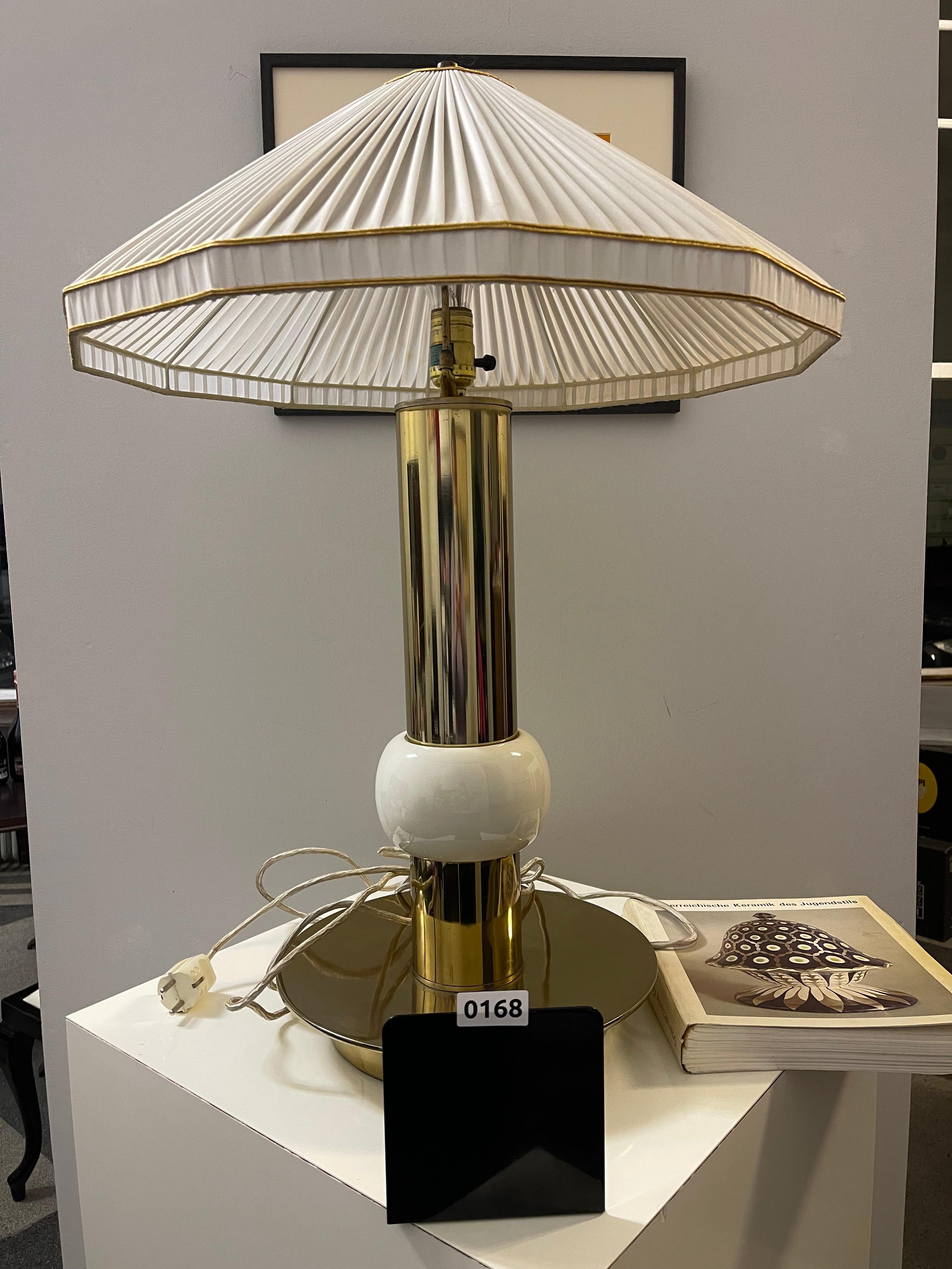 Brass Art Deco Table Lamp from 