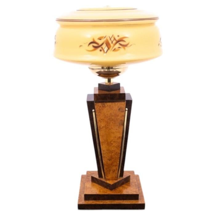 Art Deco table lamp from Poland, 1950s. For Sale