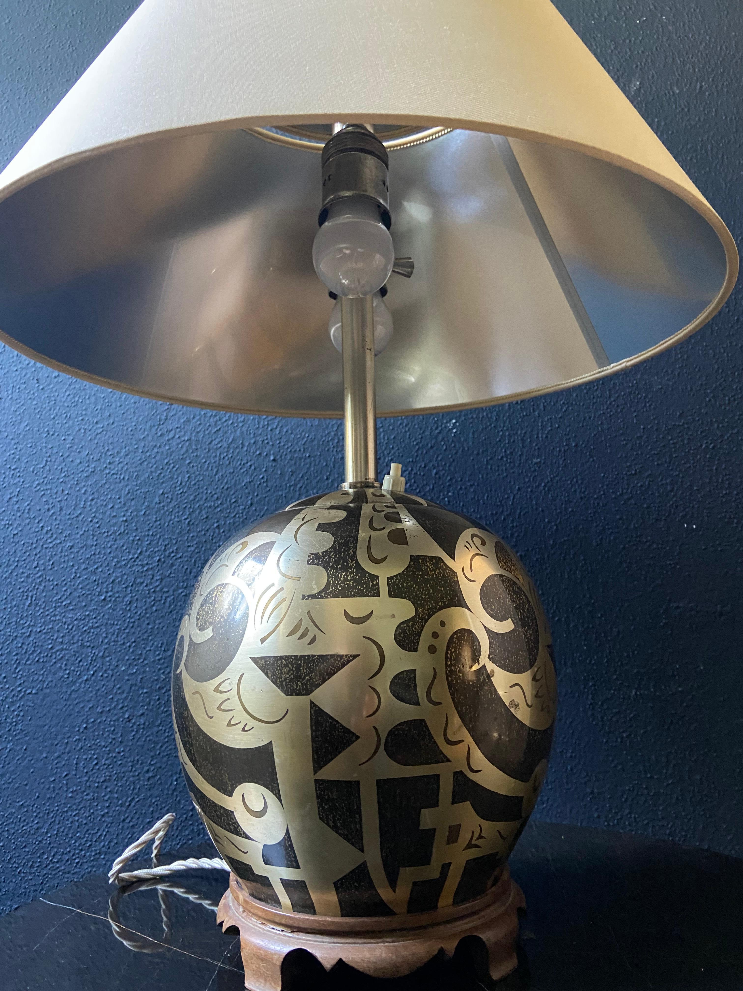 Allemand Lampe de table Art déco « Ikora » de Paul Haustein pour WMF, Modèle 110 / 216, Allemagne c en vente