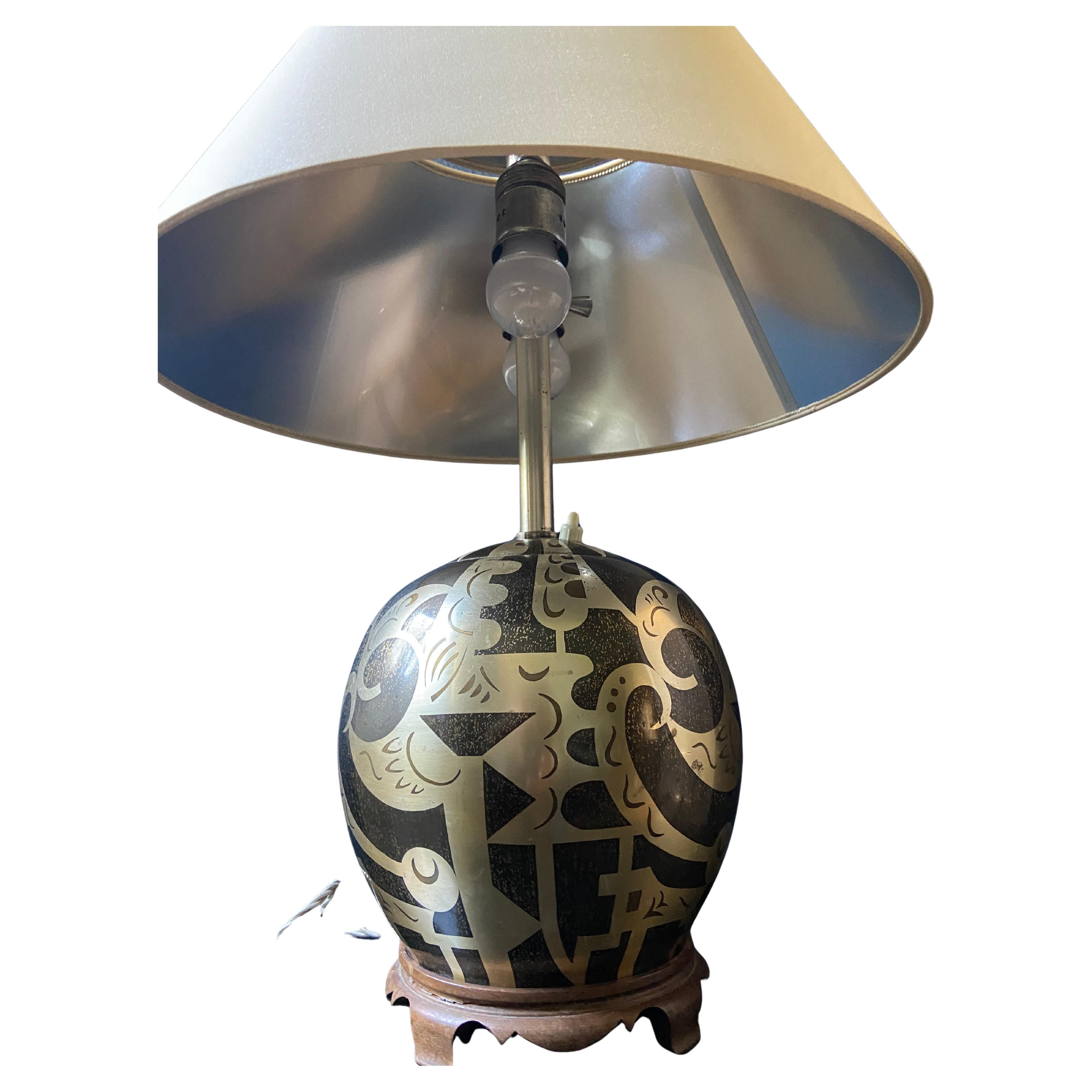 Lampada da tavolo Art Deco "Ikora" di Paul Haustein per WMF, modello 110 / 216, Germania c.
