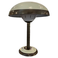 Art Deco Table Lamp in Brass and Ivory Metal