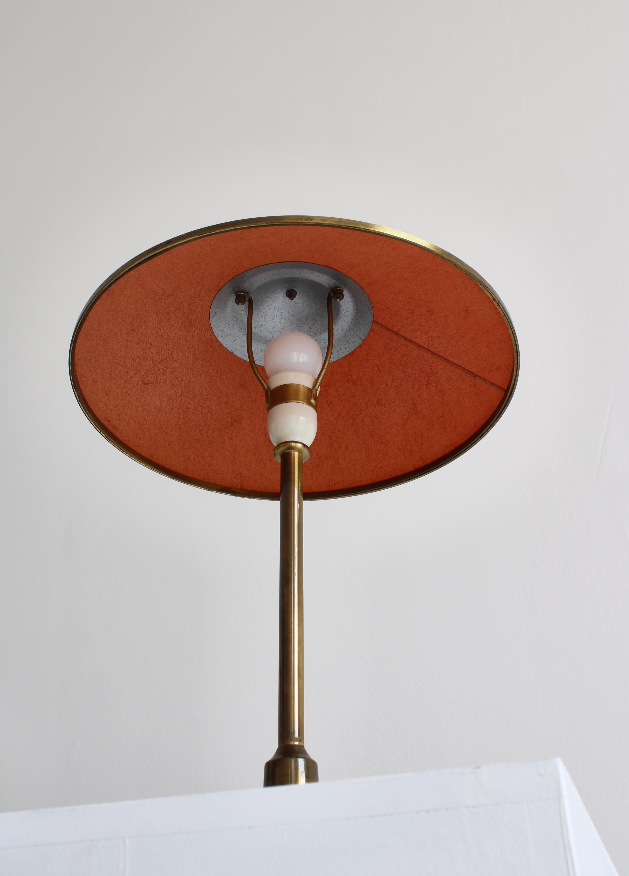 Art Deco Table Lamp in Brass & Oil Paper by Niels Thykier for Fog & Mørup, 1930s 5