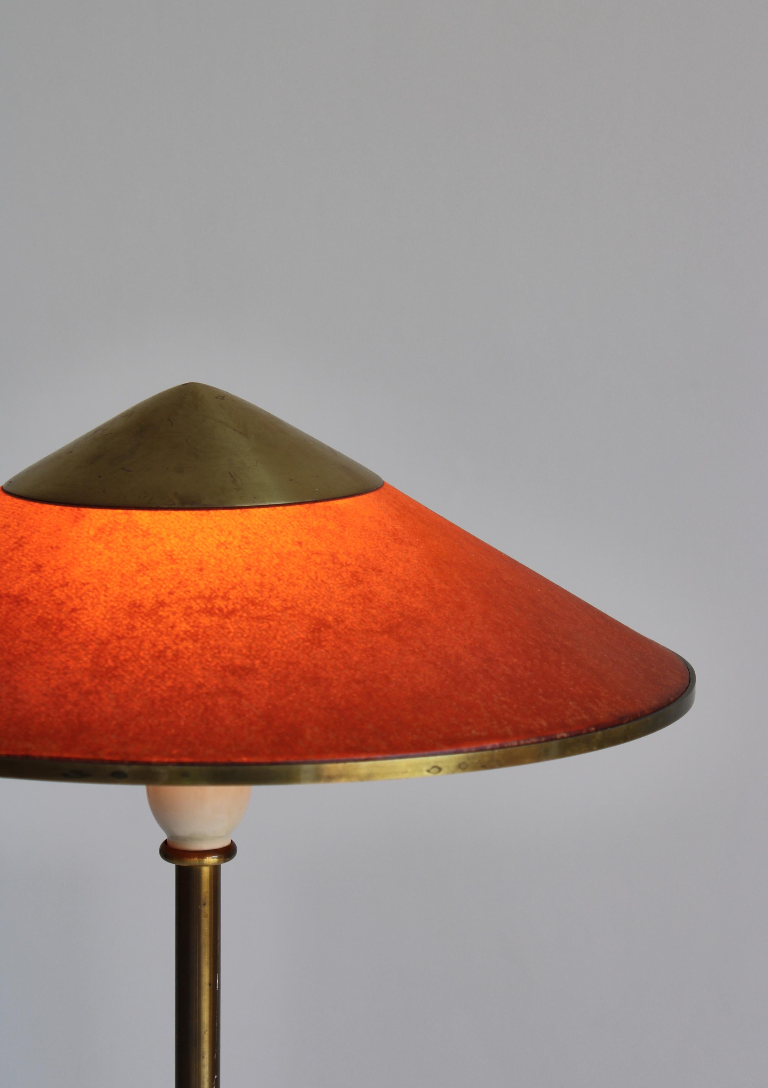 Art Deco Table Lamp in Brass & Oil Paper by Niels Thykier for Fog & Mørup, 1930s 1