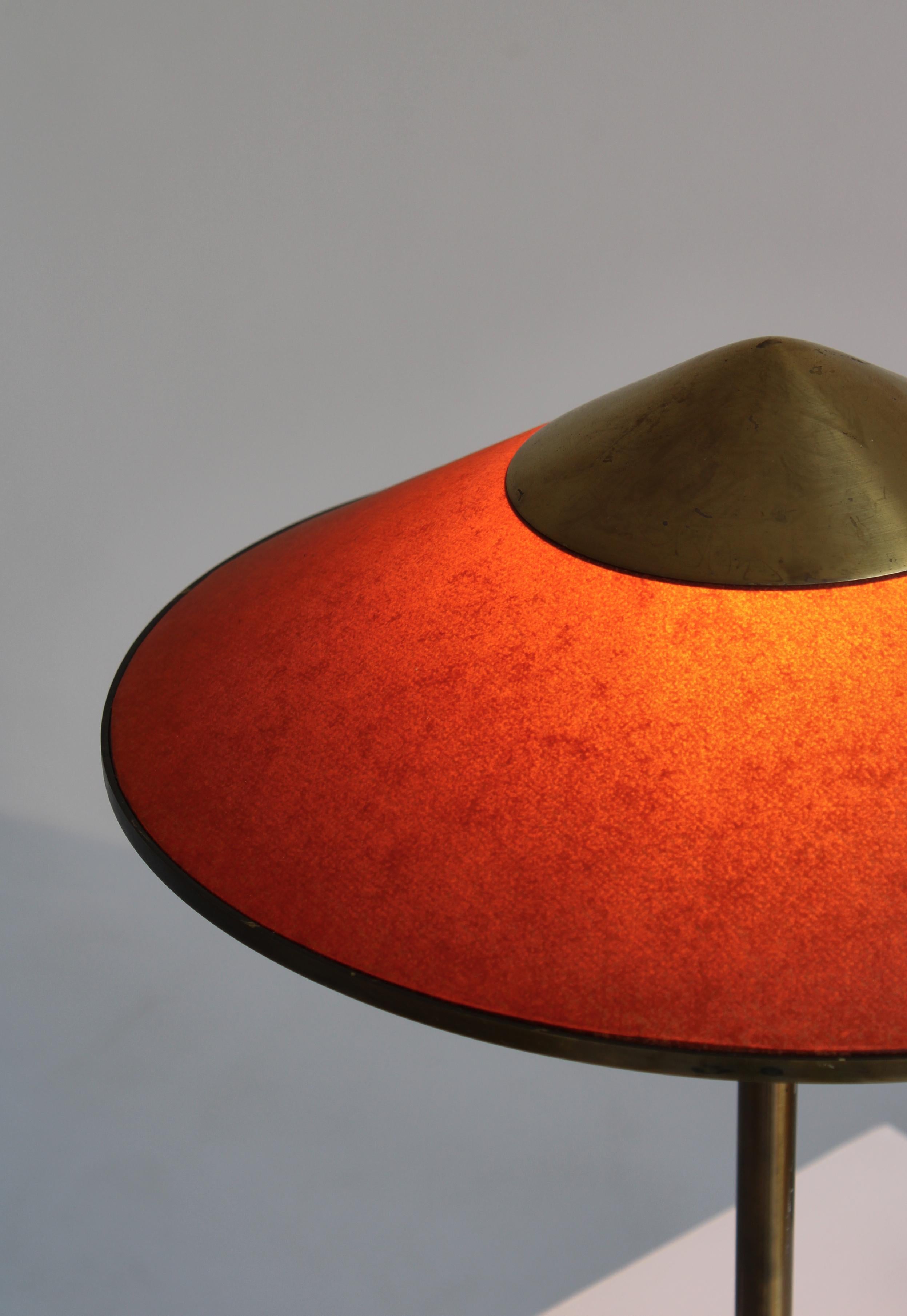 Art Deco Table Lamp in Brass & Oil Paper by Niels Thykier for Fog & Mørup, 1930s 4