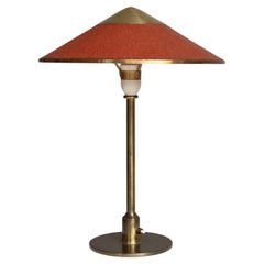Art Deco Table Lamp in Brass & Oil Paper by Niels Thykier for Fog & Mørup, 1930s