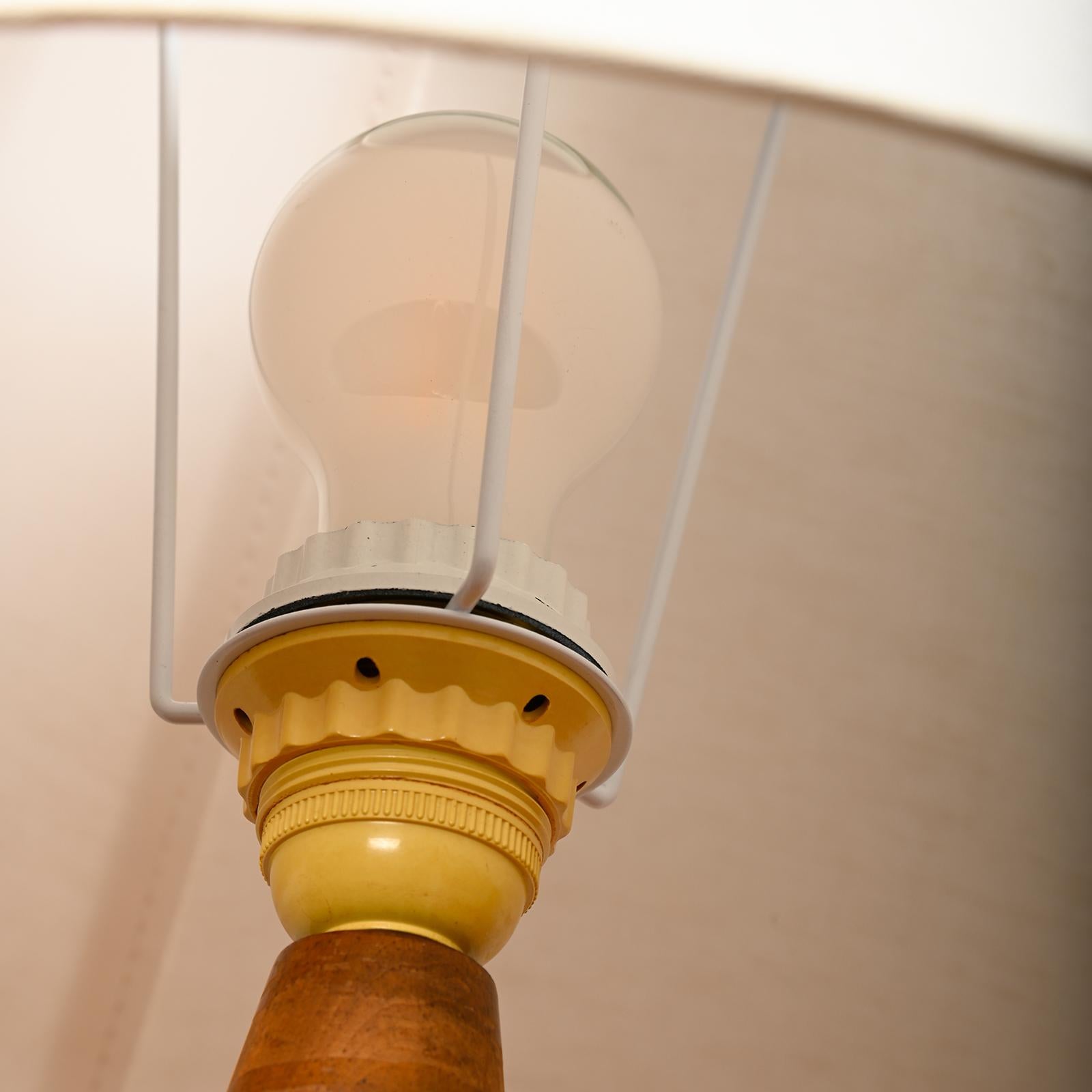 Art-déco-Tischlampe aus Wurzelnussholz in Wurzelholz, 1950er Jahre im Angebot 4