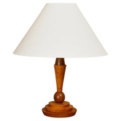 Lampe de table Art déco en ronce de Wood Wood, années 1950