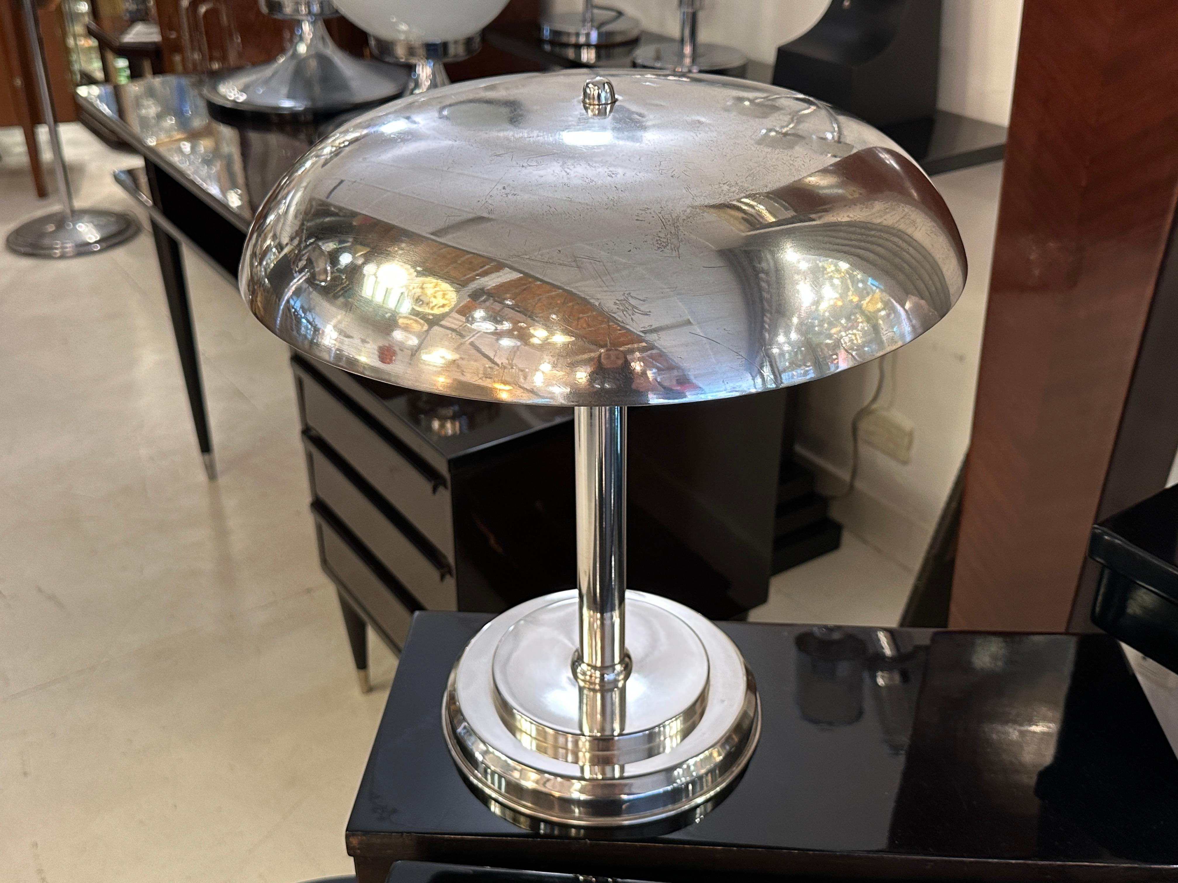 Art Deco table Lamp in chrome 1920, France en vente 7