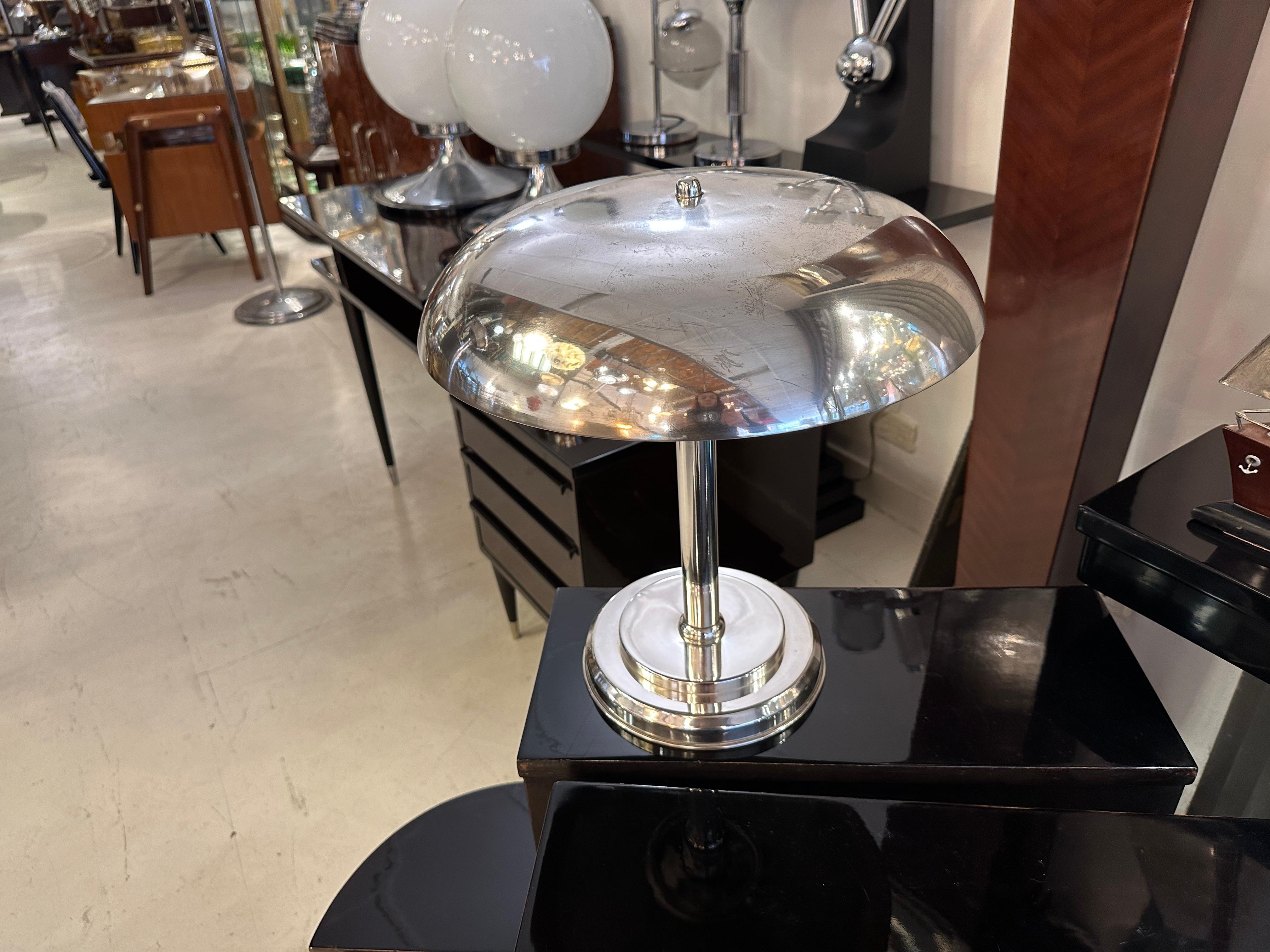 Art Deco table Lamp in chrome 1920, France en vente 8