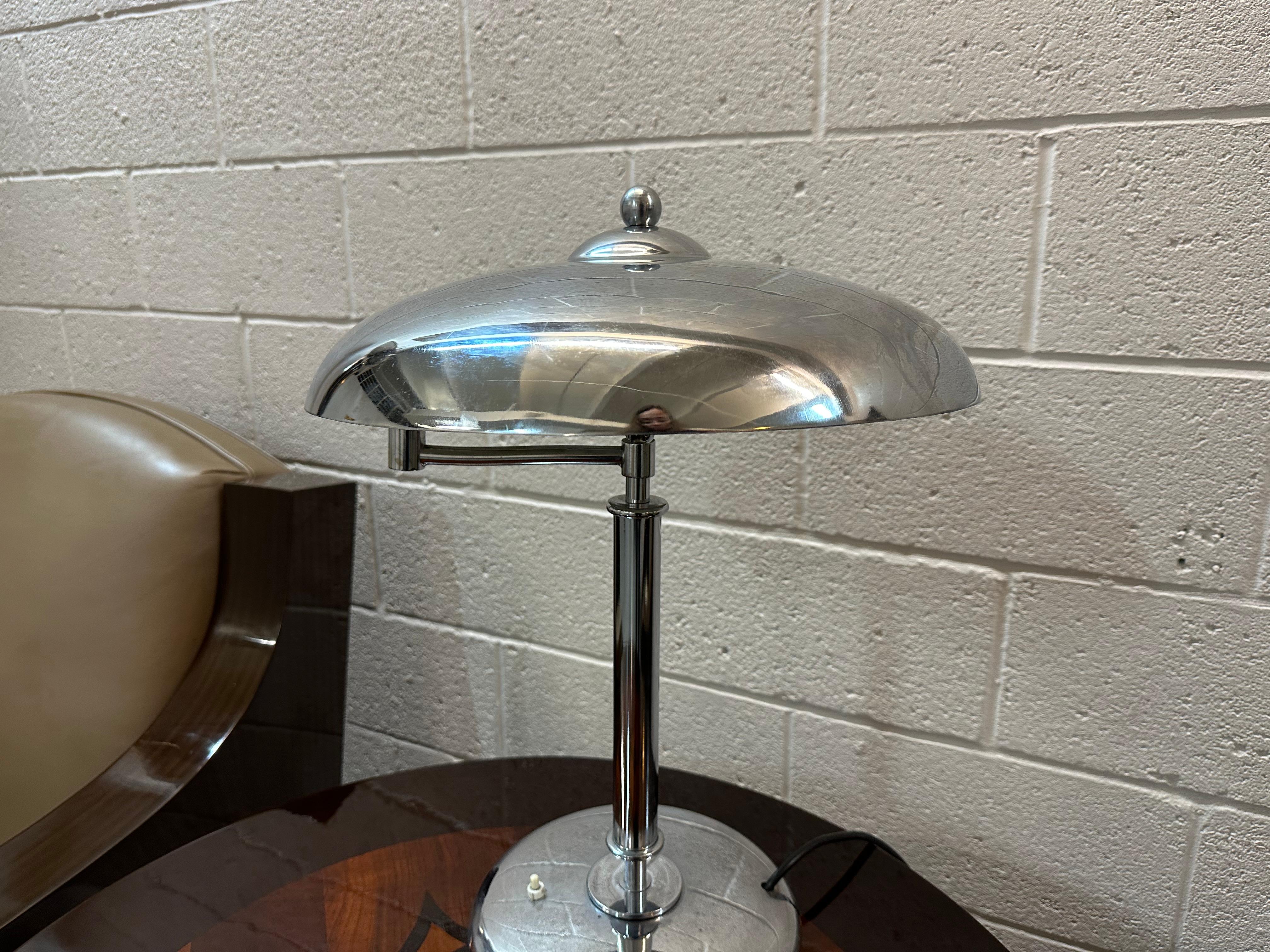 Art Deco Table Lamp in chrome, 1920, France For Sale 13
