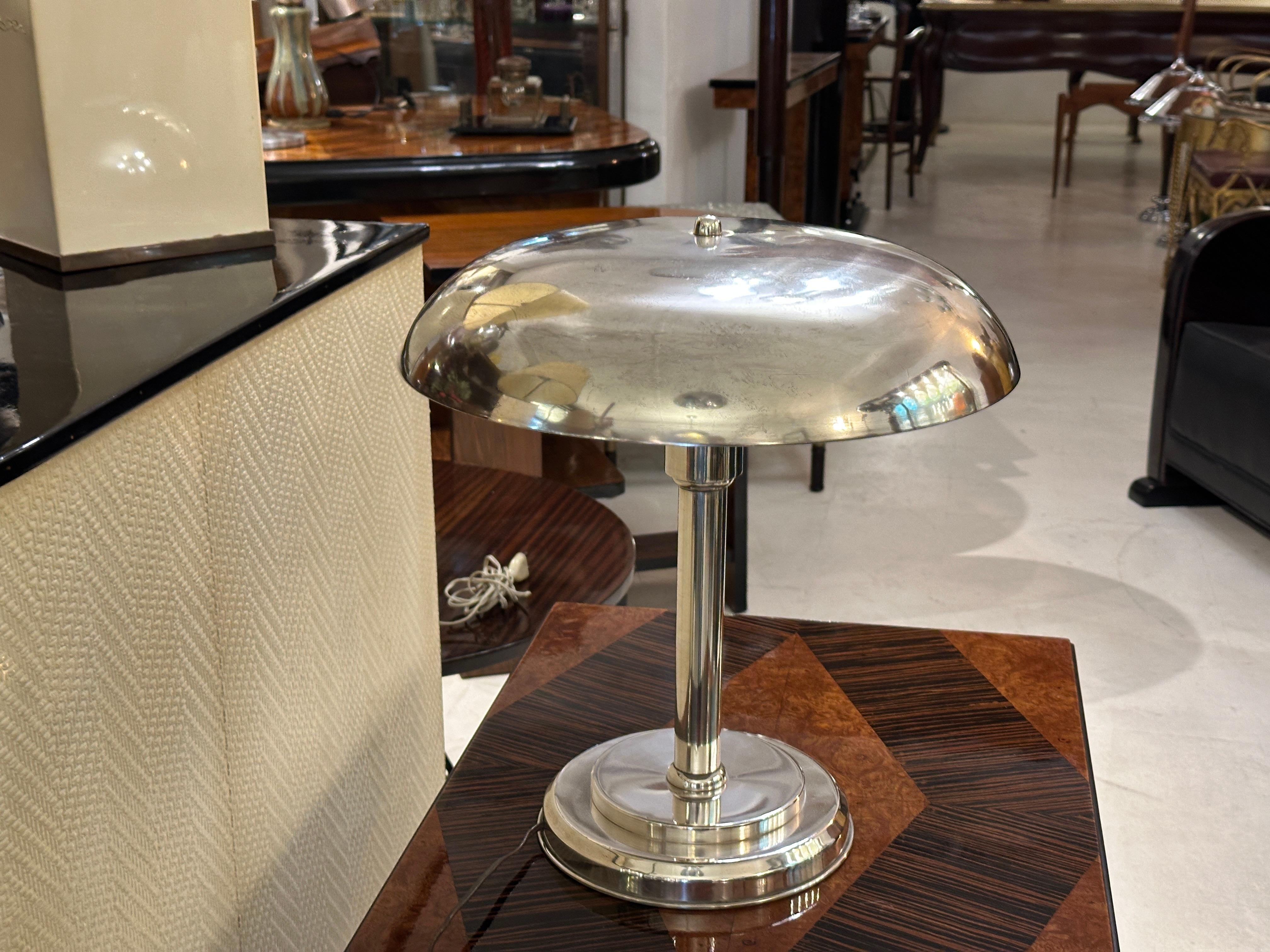 Art Deco table Lamp in chrome 1920, France en vente 12