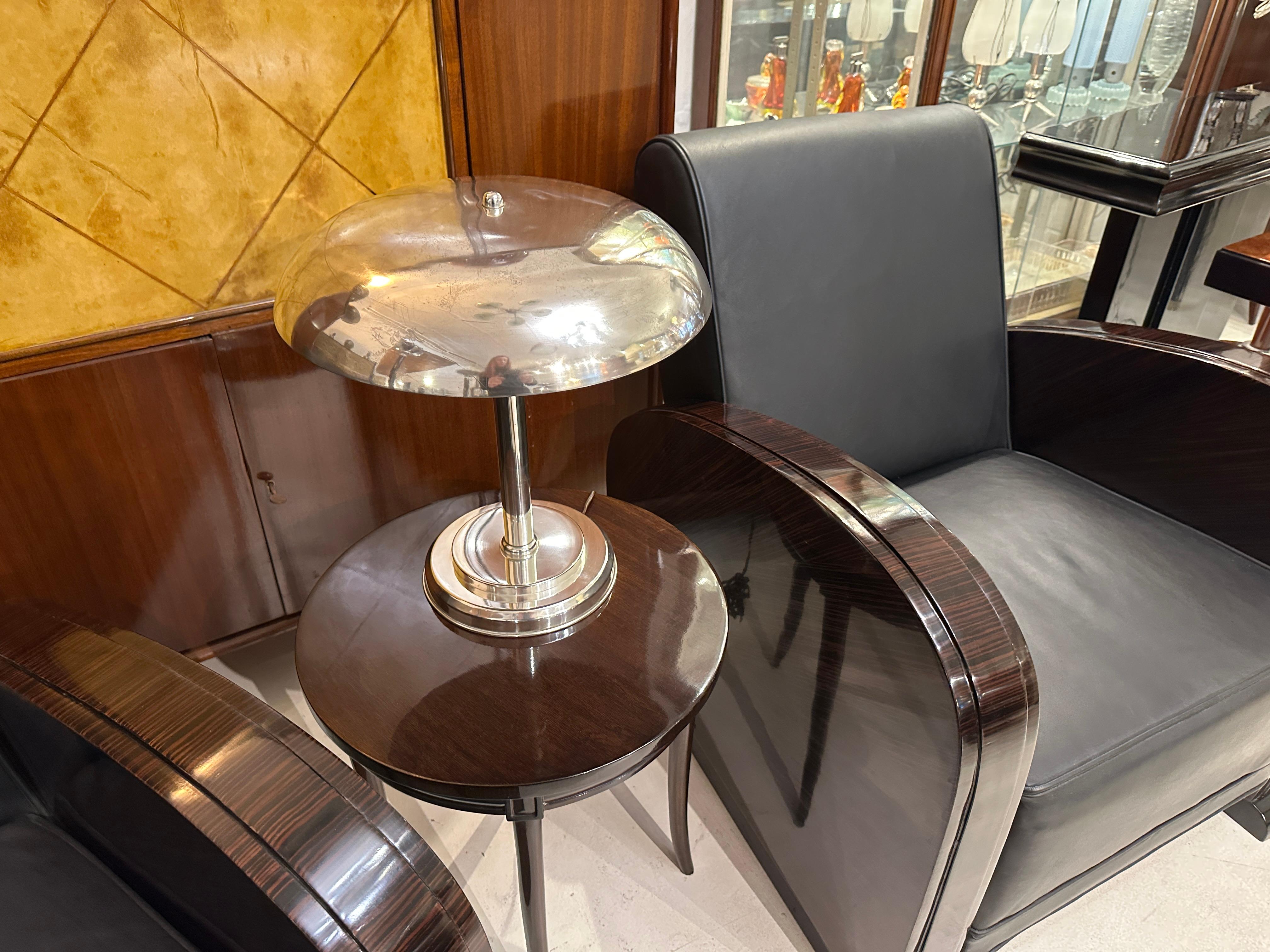 Français Art Deco table Lamp in chrome 1920, France en vente