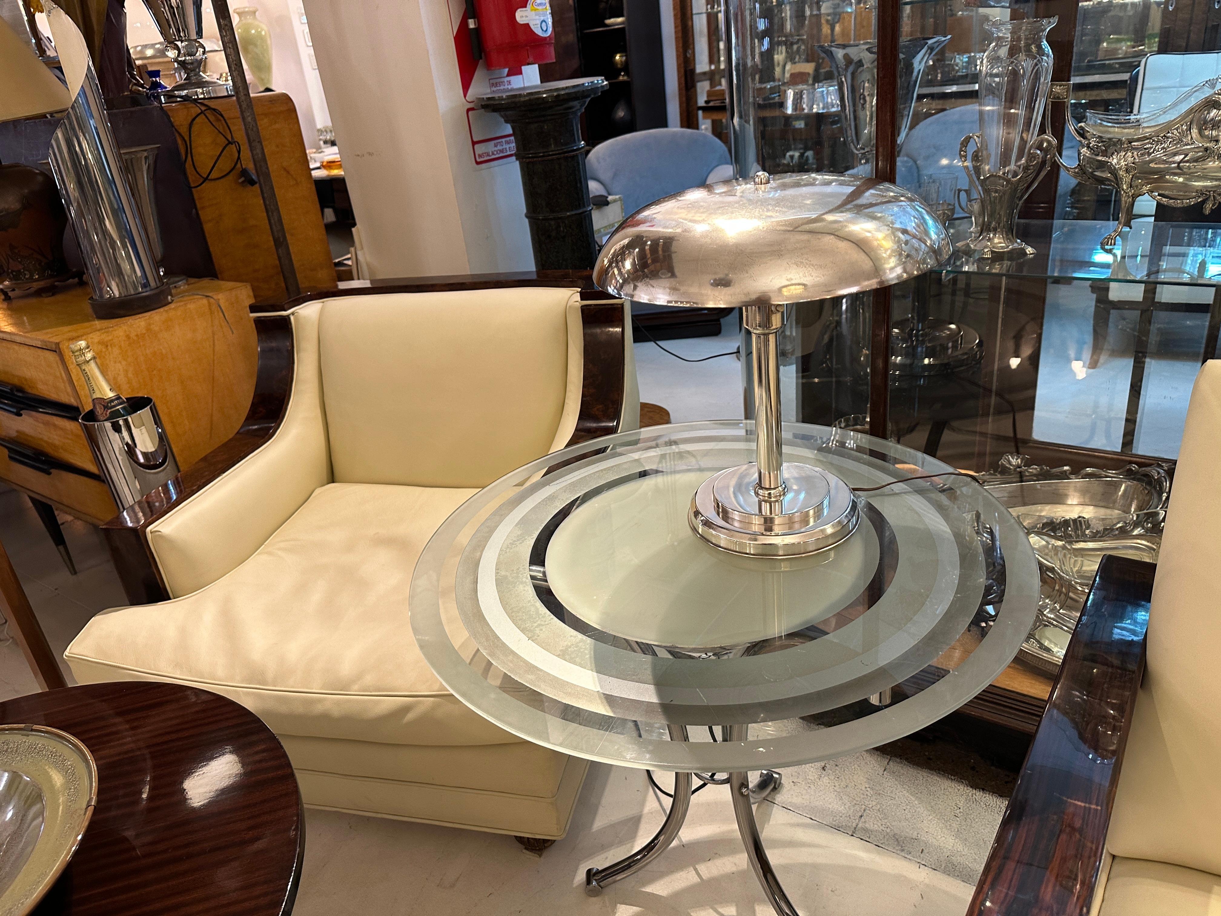 Art Deco table Lamp in chrome 1920, France en vente 1