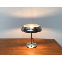 Art Deco Table Lamp in Chrome and Glass, Vintage Design, 1920-1949