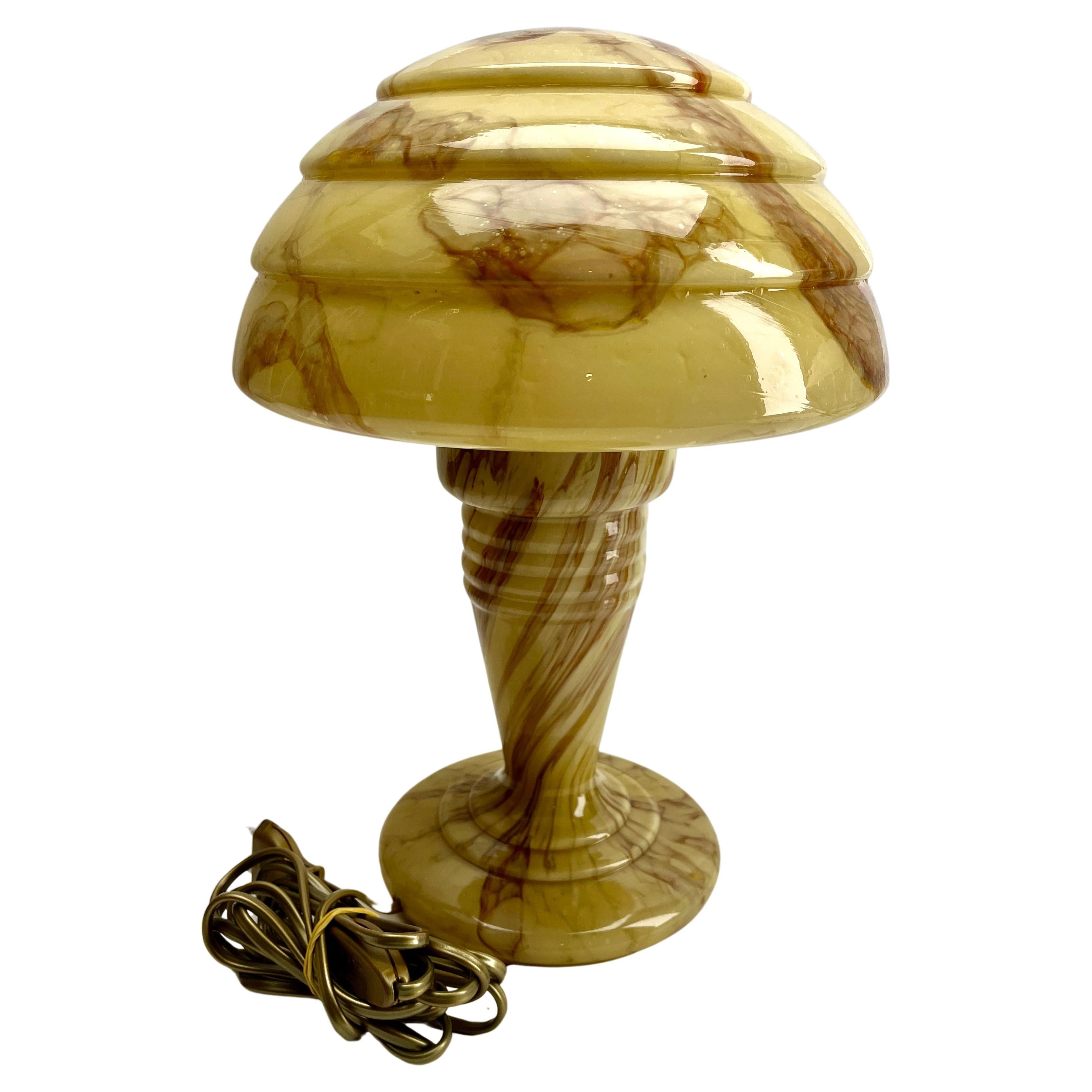 Art Deco Table Lamp in Multicolored Splatter Glass Scailmont Belgium 1930s For Sale 6