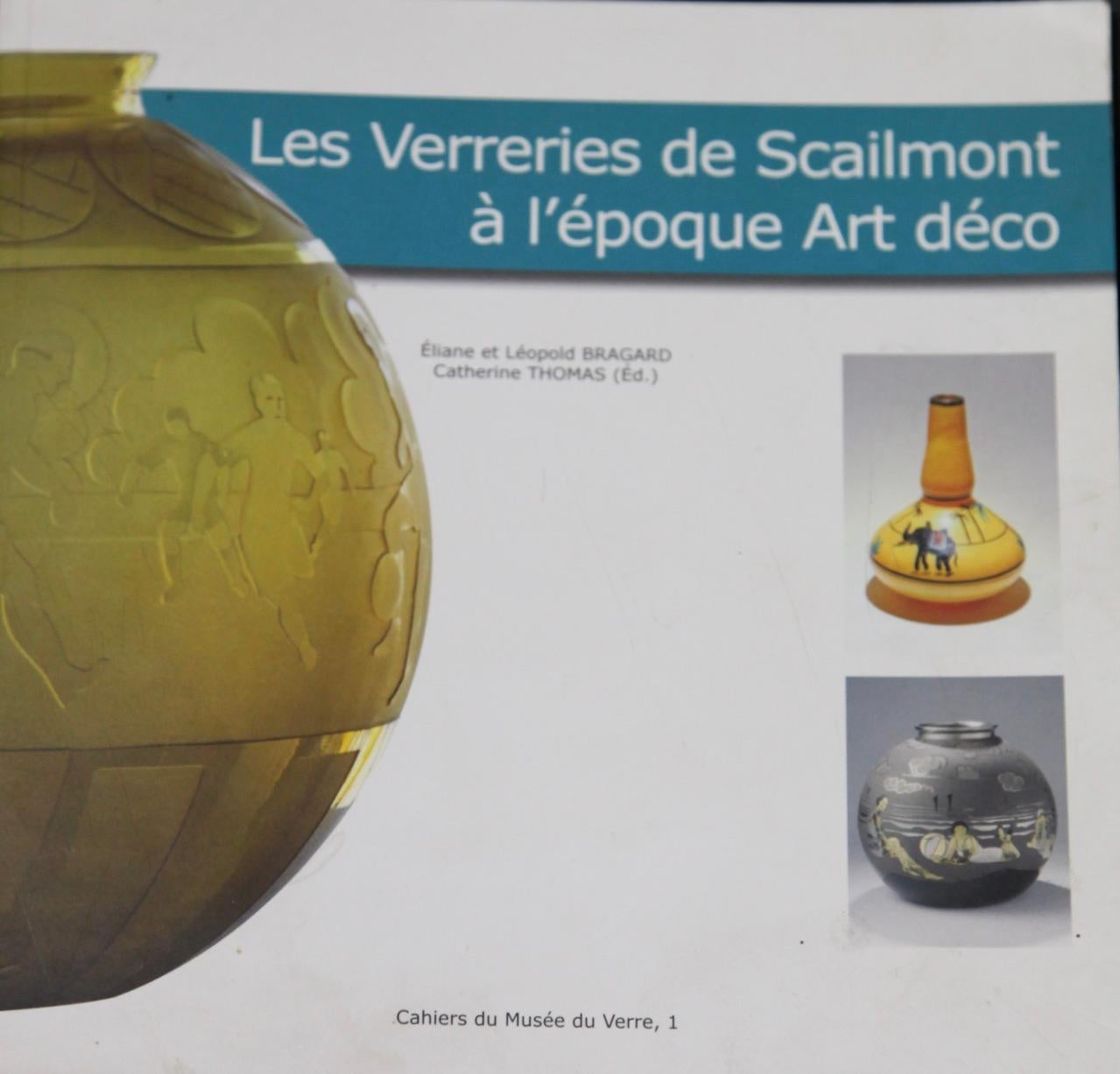 Lampe de bureau Art déco en verre tacheté multicolore Scailmont Belgique 1930s 7
