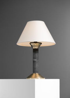 Art Deco Table Lamp in Stingray Attributed to André Groult Bronze 1940s - G082