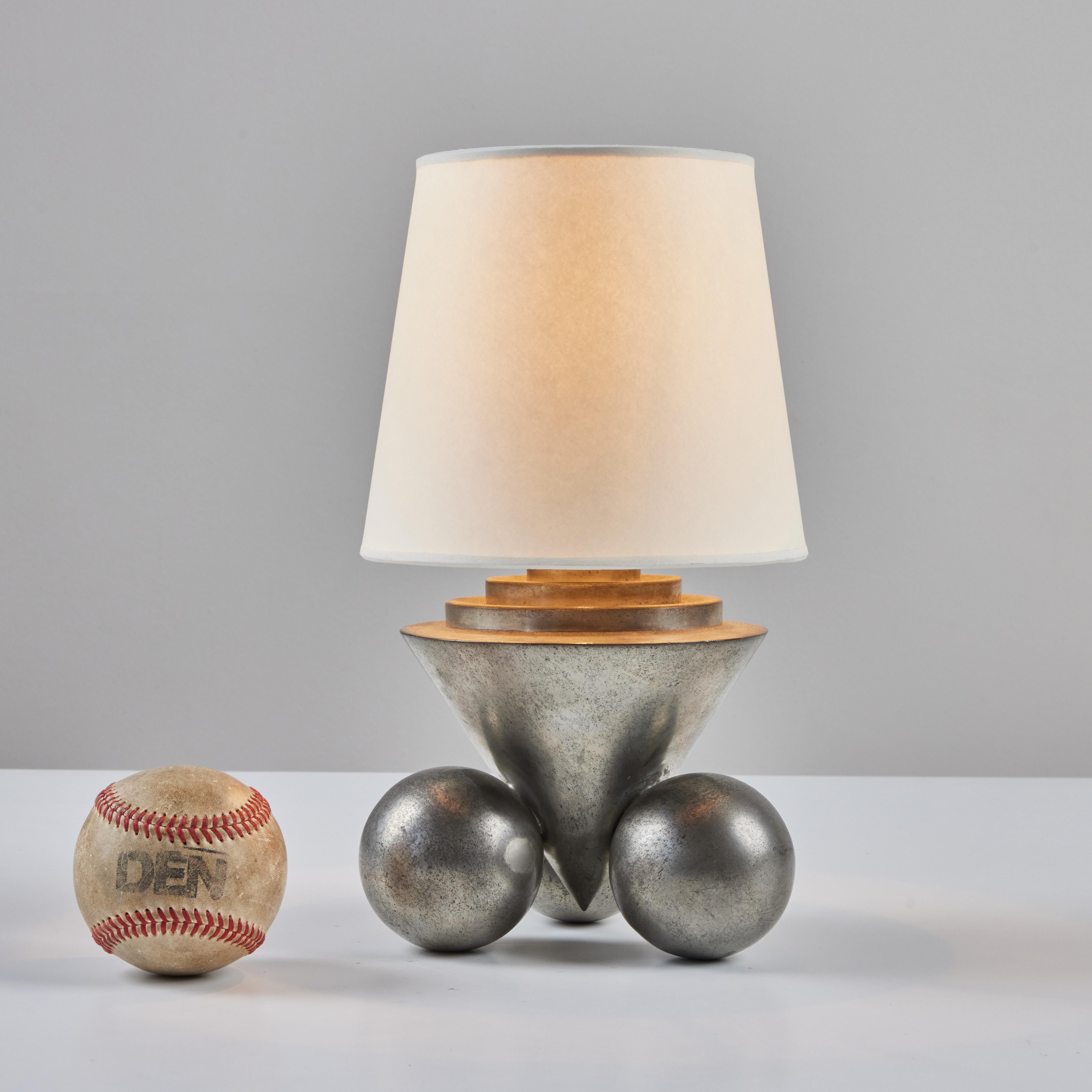 Patinated Art Deco Table Lamp in the Style of Chase USA