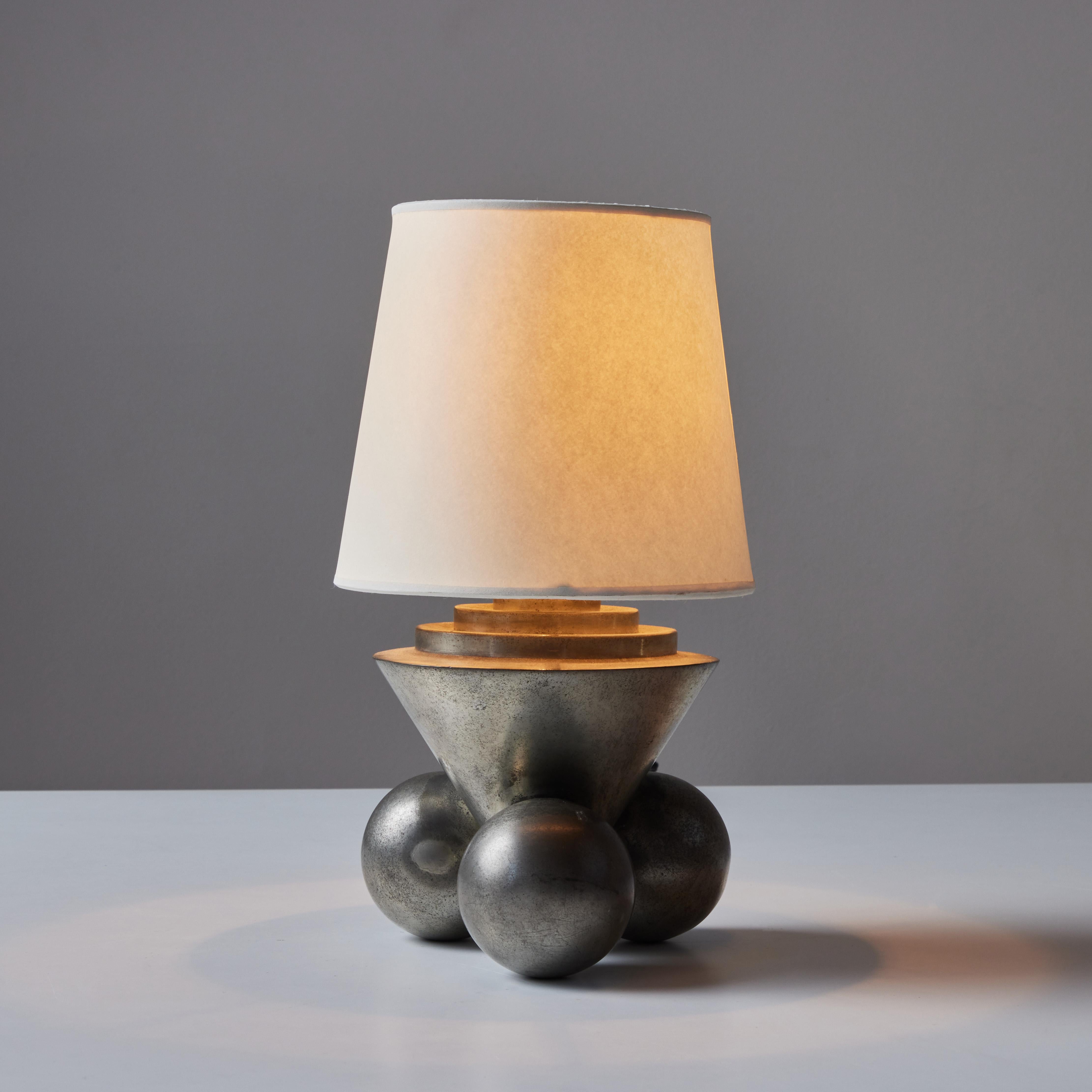 Aluminum Art Deco Table Lamp in the Style of Chase USA