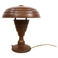 Antique Art Deco Table Lamp Made in Cooper, circa 1920s