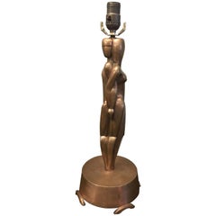 Lampe de table Art Déco Homme-Femme par Viktor Schreckengost