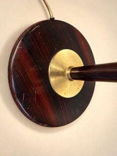 Art Deco Table Lamp "Mazda" – Faux Wood & Brass – 1930s