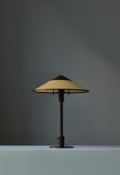 Art-Déco-Tischlampe Modell „T3-major“, braunes Messing von N.R. Thykier, Dänemark, 1930