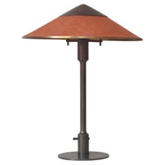 Lampada da tavolo Art Deco modello "T3-major" in ottone brunito di N.R. Thykier, Danimarca 1930