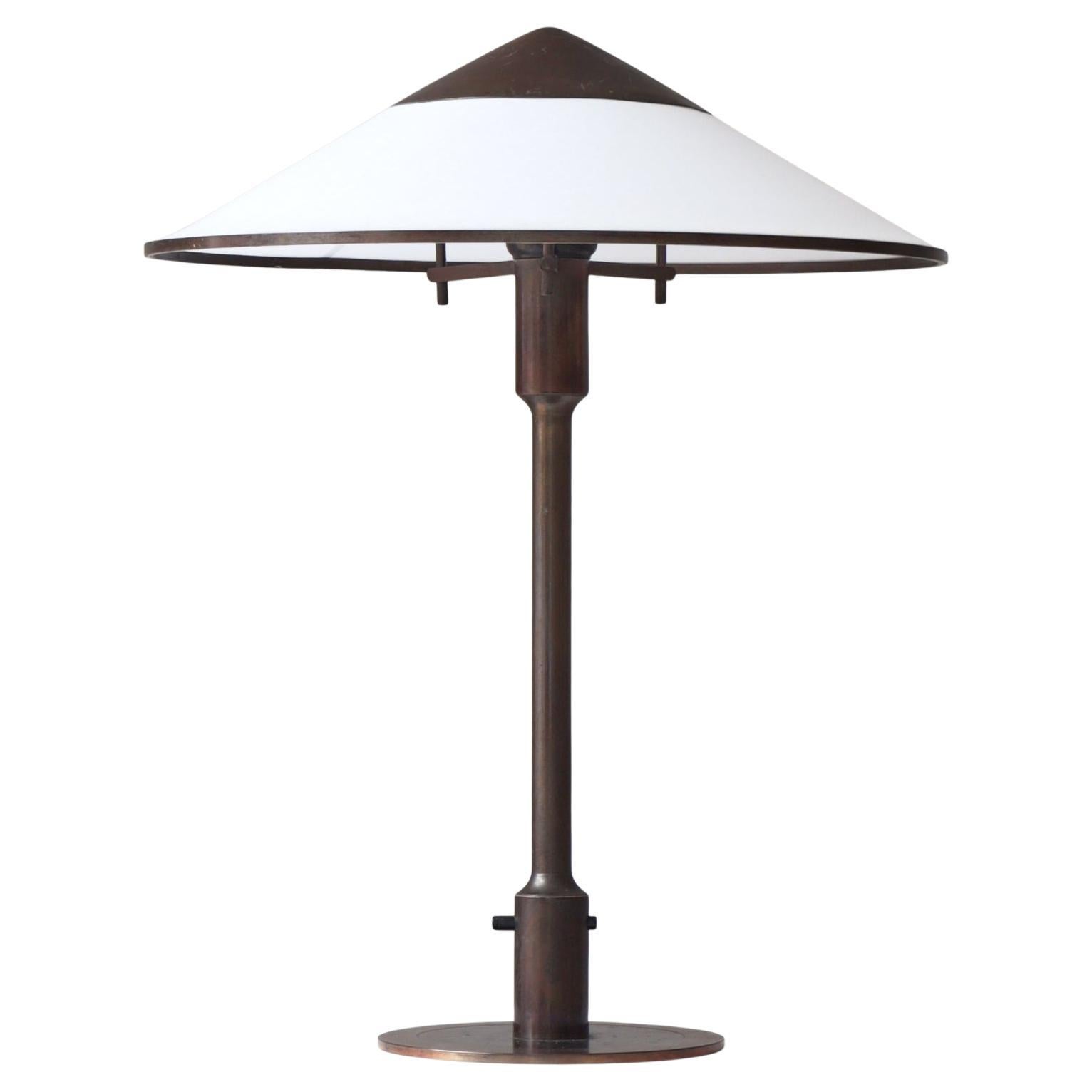 Art Deco Table Lamp Model "T3-major" Browned Brass by N.R. Thykier, Denmark 1930