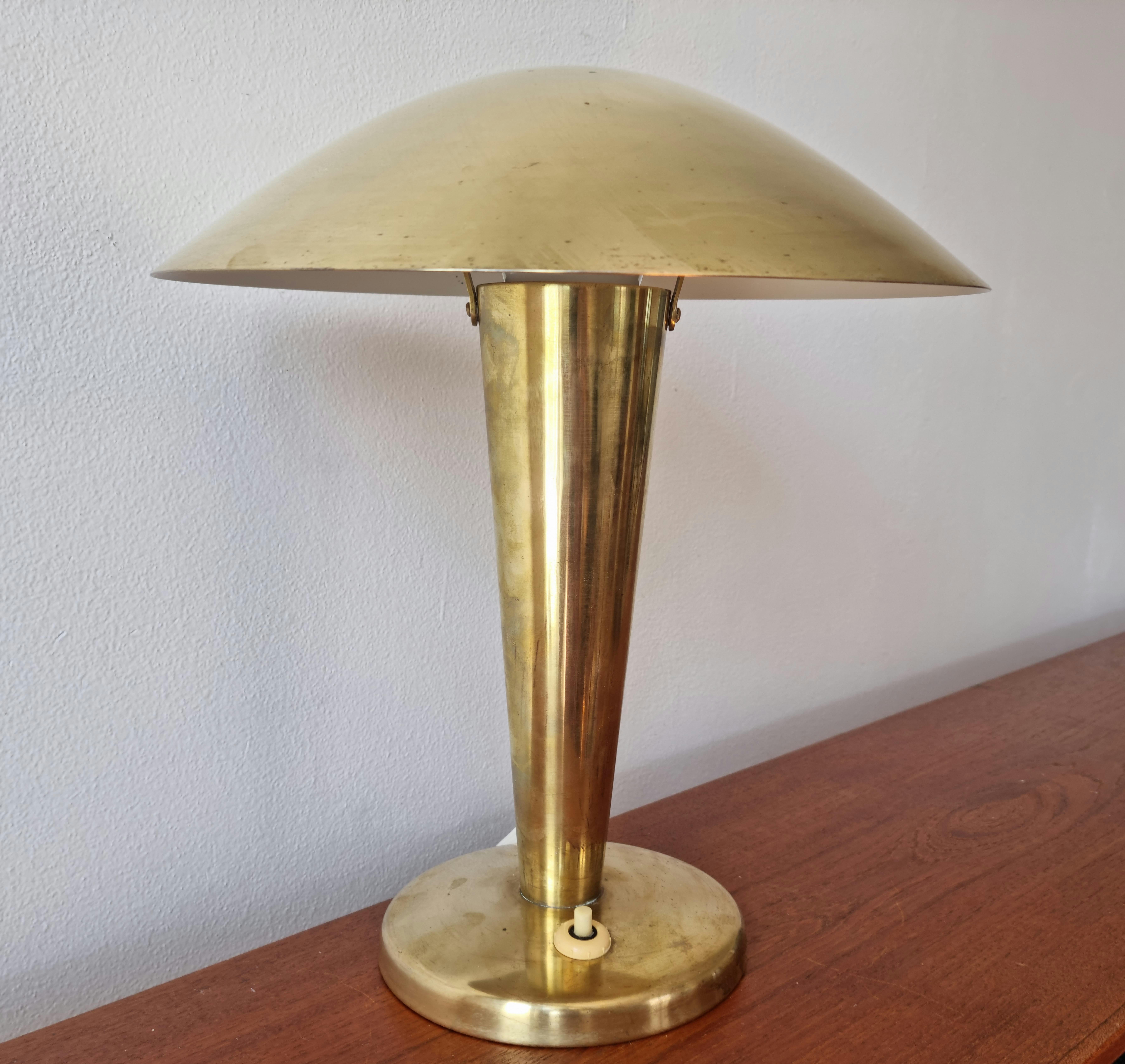Czech Art Deco Table Lamp Mushroom, 1940s