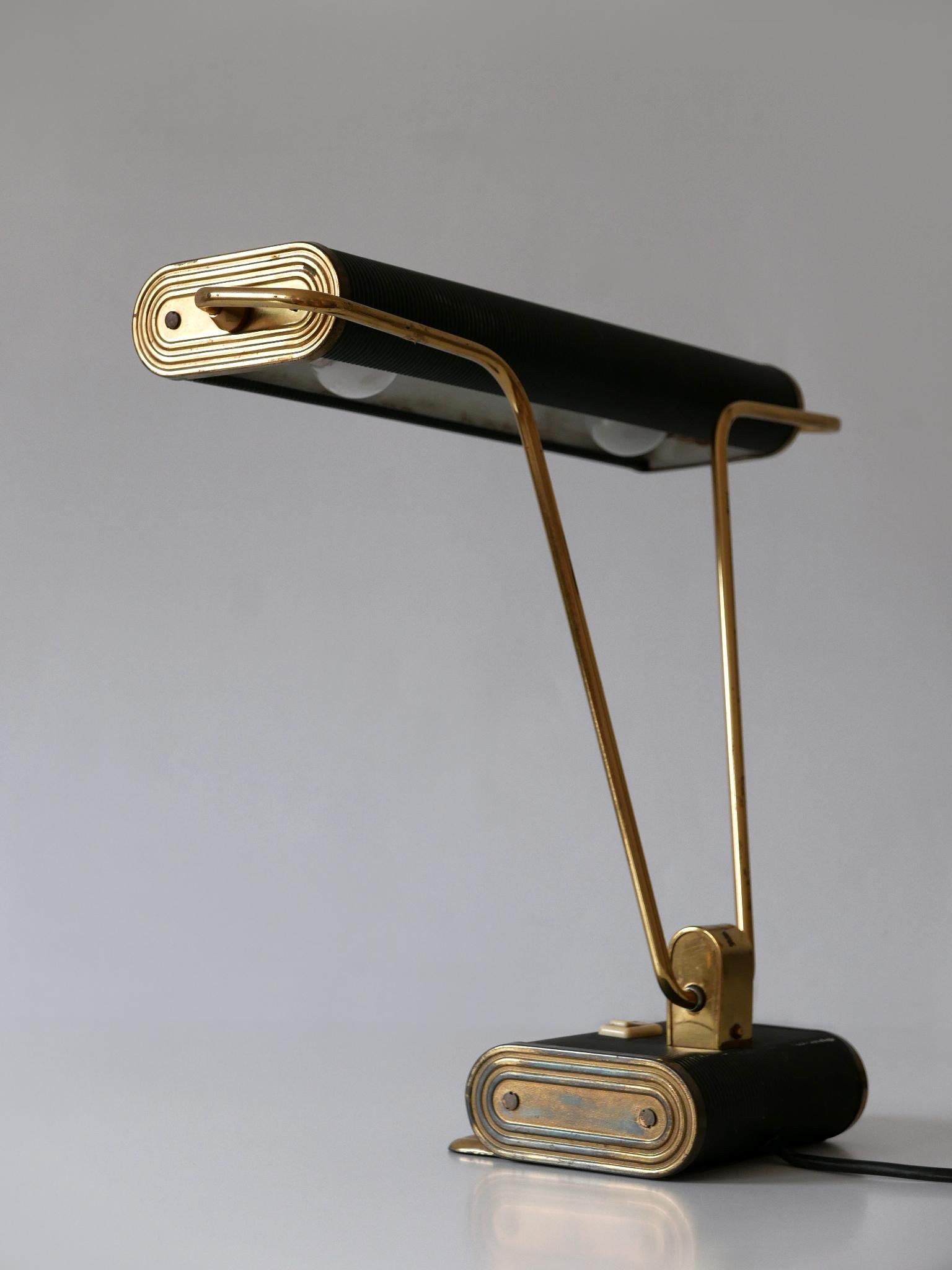 Art Deco Tischlampe oder Schreibtischleuchte 'No 71' von André Mounique für Jumo 1930er Jahre im Angebot 4