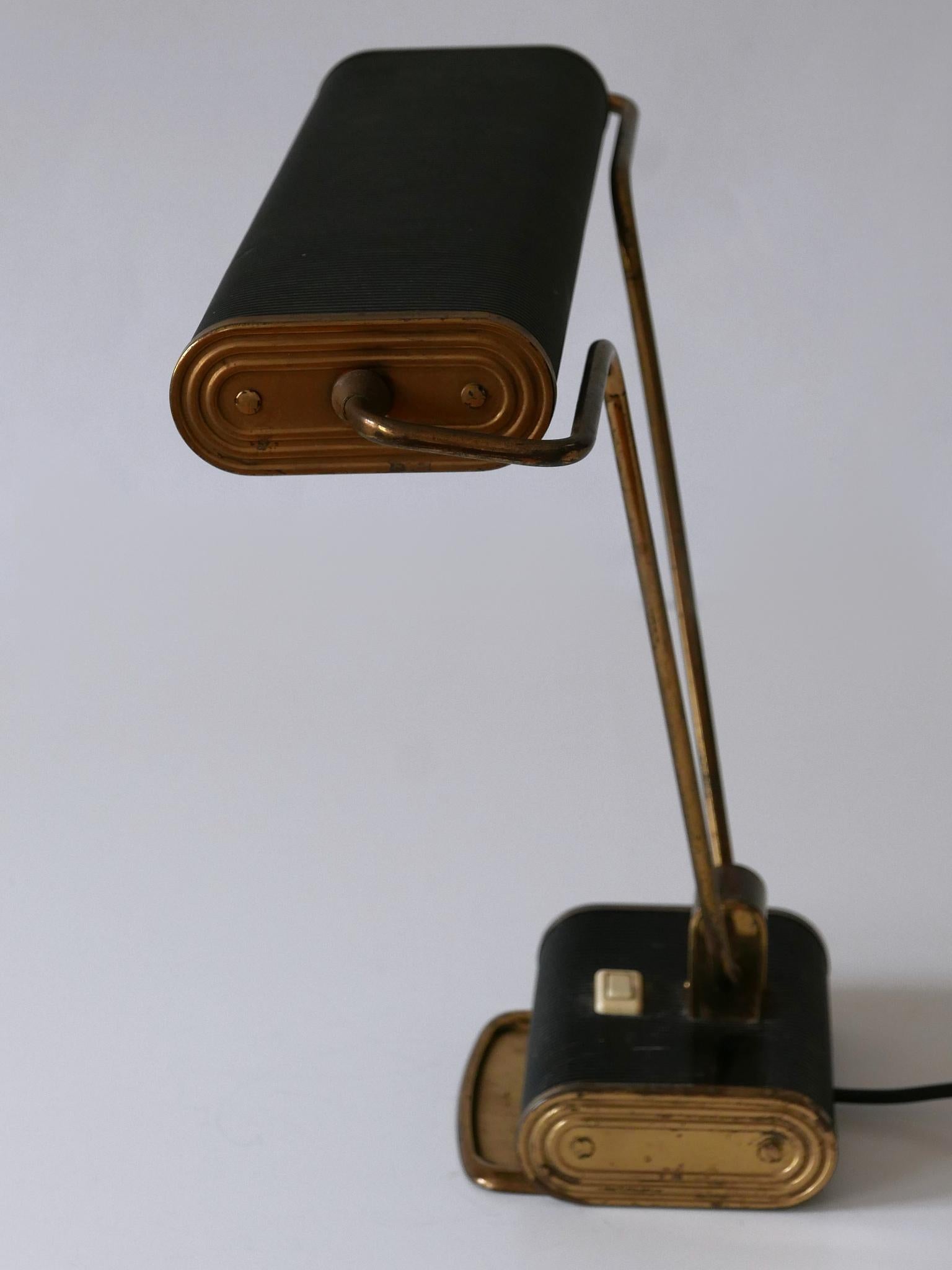 Art Deco Tischlampe oder Schreibtischleuchte 'No 71' von André Mounique für Jumo 1930er Jahre im Angebot 4