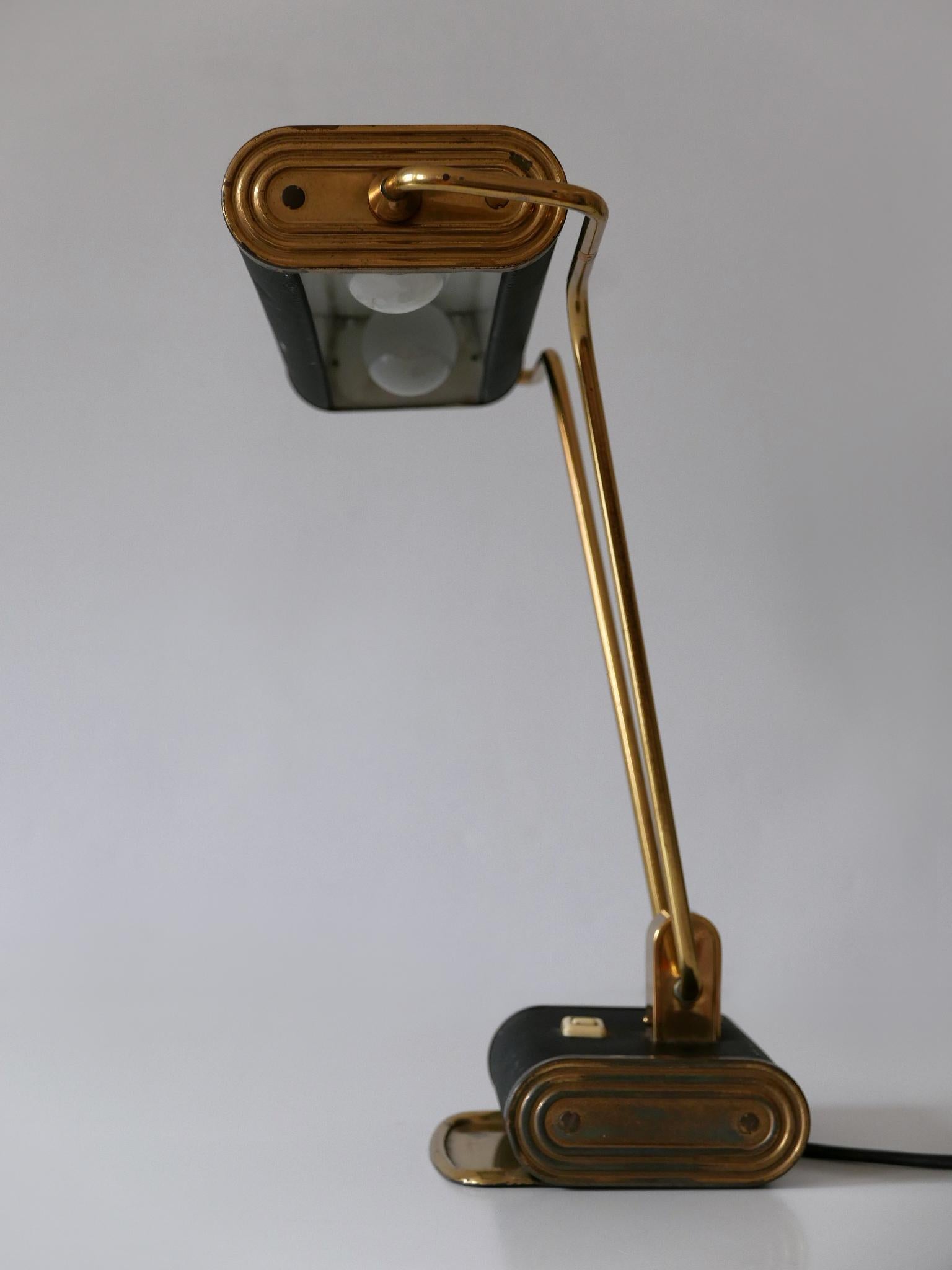 Art Deco Tischlampe oder Schreibtischleuchte 'No 71' von André Mounique für Jumo 1930er Jahre im Angebot 5