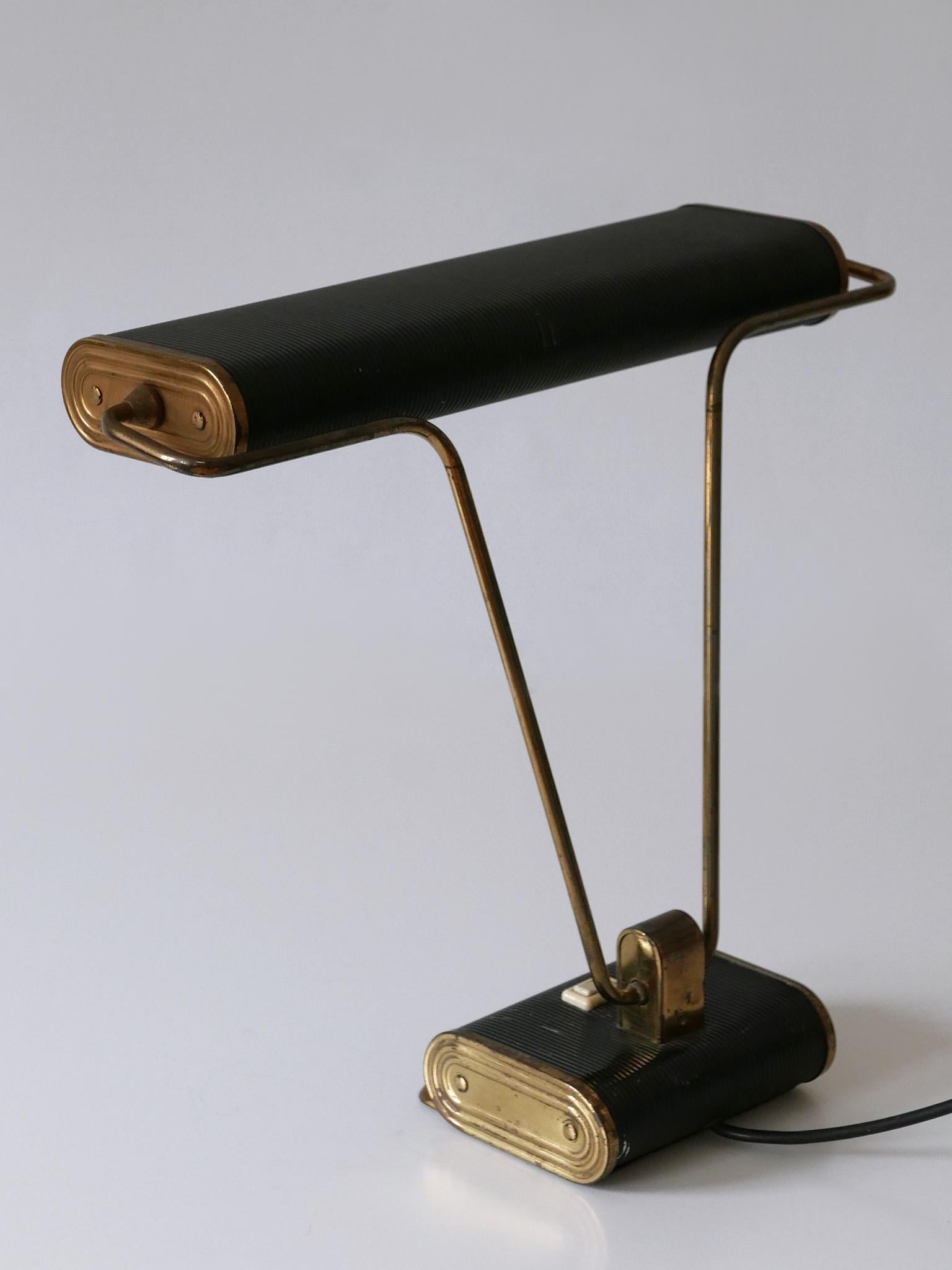 Art Deco Tischlampe oder Schreibtischleuchte 'No 71' von André Mounique für Jumo 1930er Jahre im Angebot 5