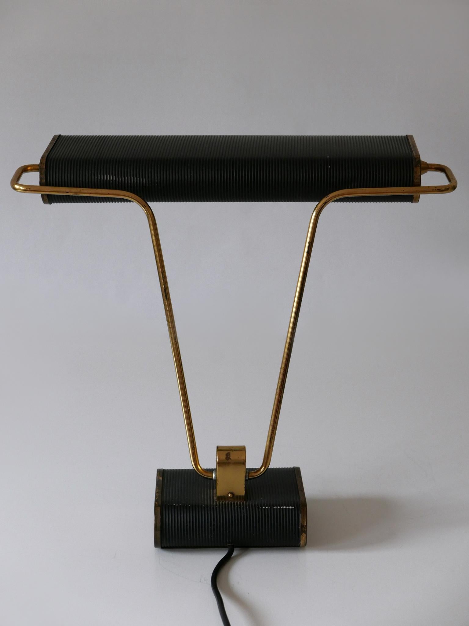 Art Deco Tischlampe oder Schreibtischleuchte 'No 71' von André Mounique für Jumo 1930er Jahre im Angebot 7
