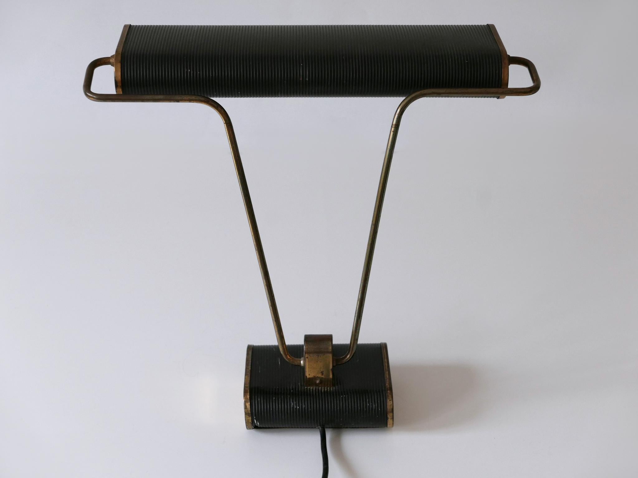 Art Deco Tischlampe oder Schreibtischleuchte 'No 71' von André Mounique für Jumo 1930er Jahre im Angebot 8