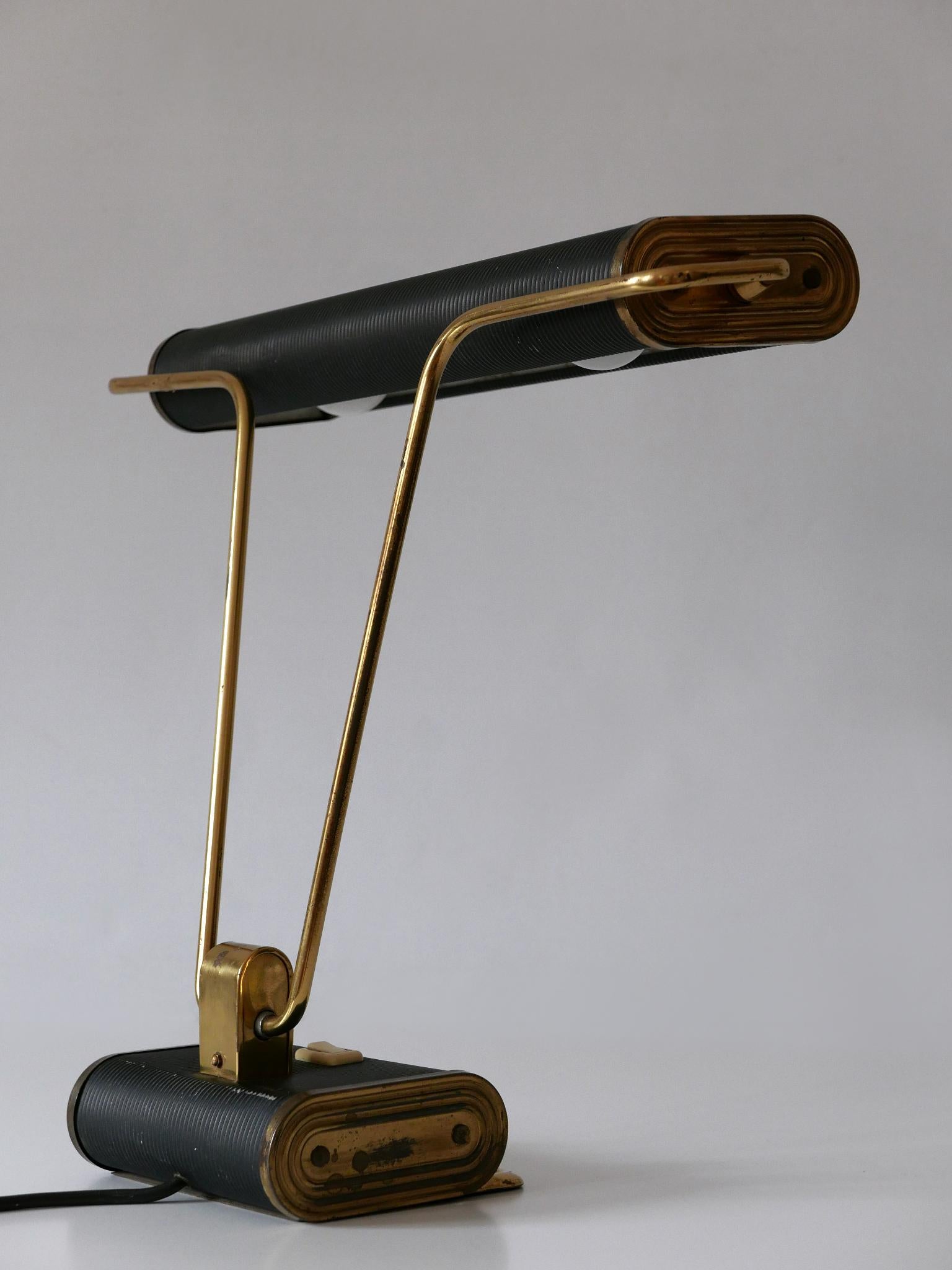 Mid-20th Century Art Deco Table Lamp or Desk Light 'No 71' by André Mounique for Jumo 1930s For Sale