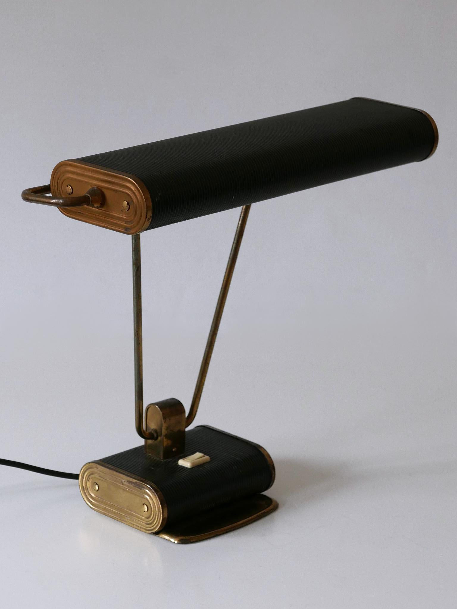 Mid-20th Century Art Deco Table Lamp or Desk Light 'No 71' by André Mounique for Jumo 1930s For Sale