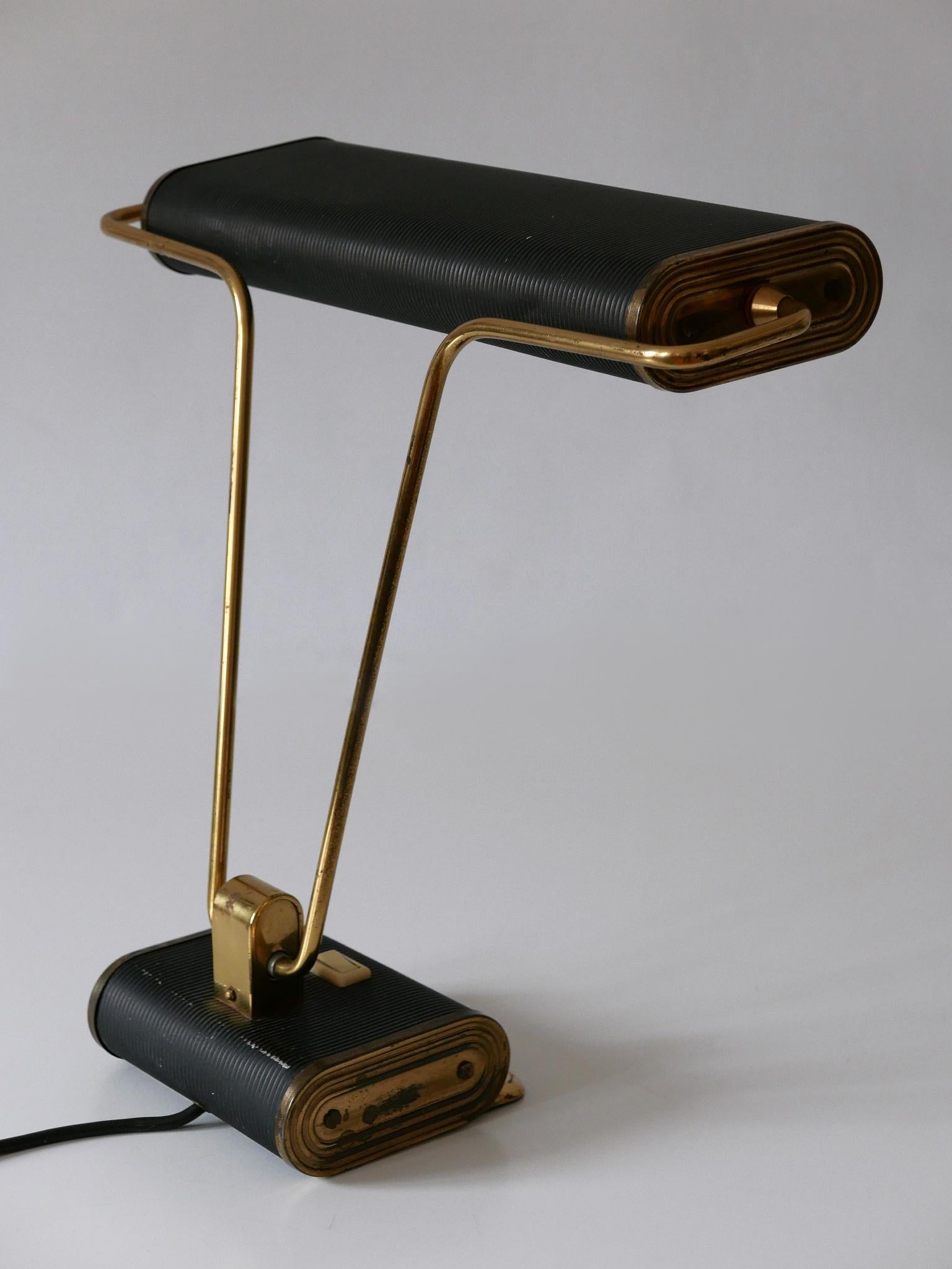 Milieu du XXe siècle Lampe de table Art Déco 'No 71' par André Mounique pour Jumo 1930s en vente