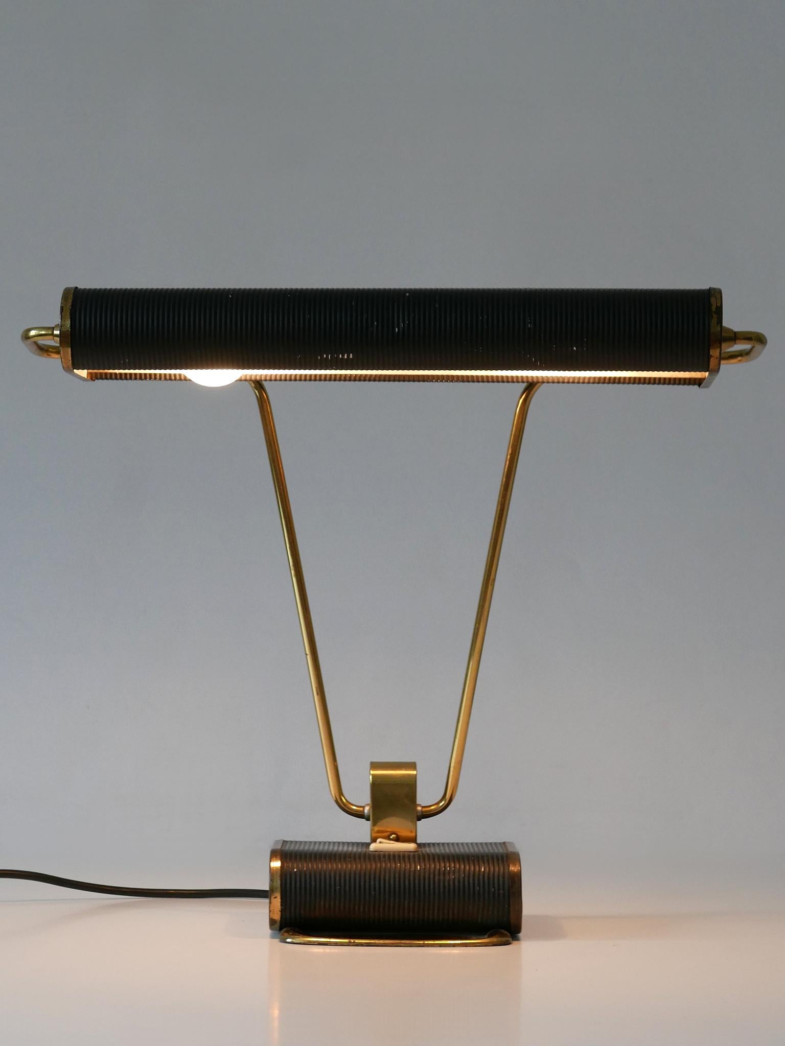Art Deco Tischlampe oder Schreibtischleuchte 'No 71' von André Mounique für Jumo 1930er Jahre (Aluminium) im Angebot