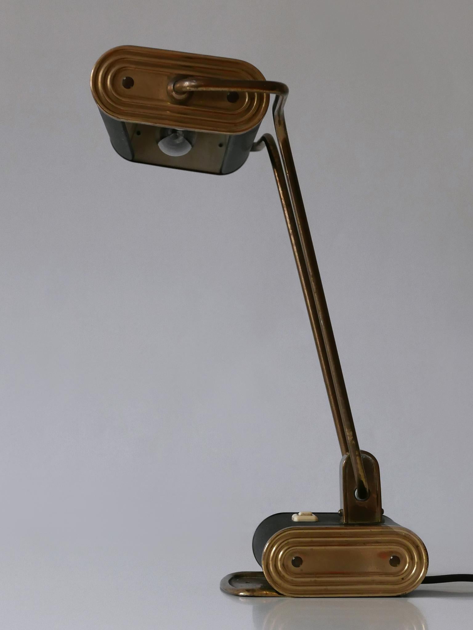Métal Lampe de table Art Déco 'No 71' par André Mounique pour Jumo 1930s en vente