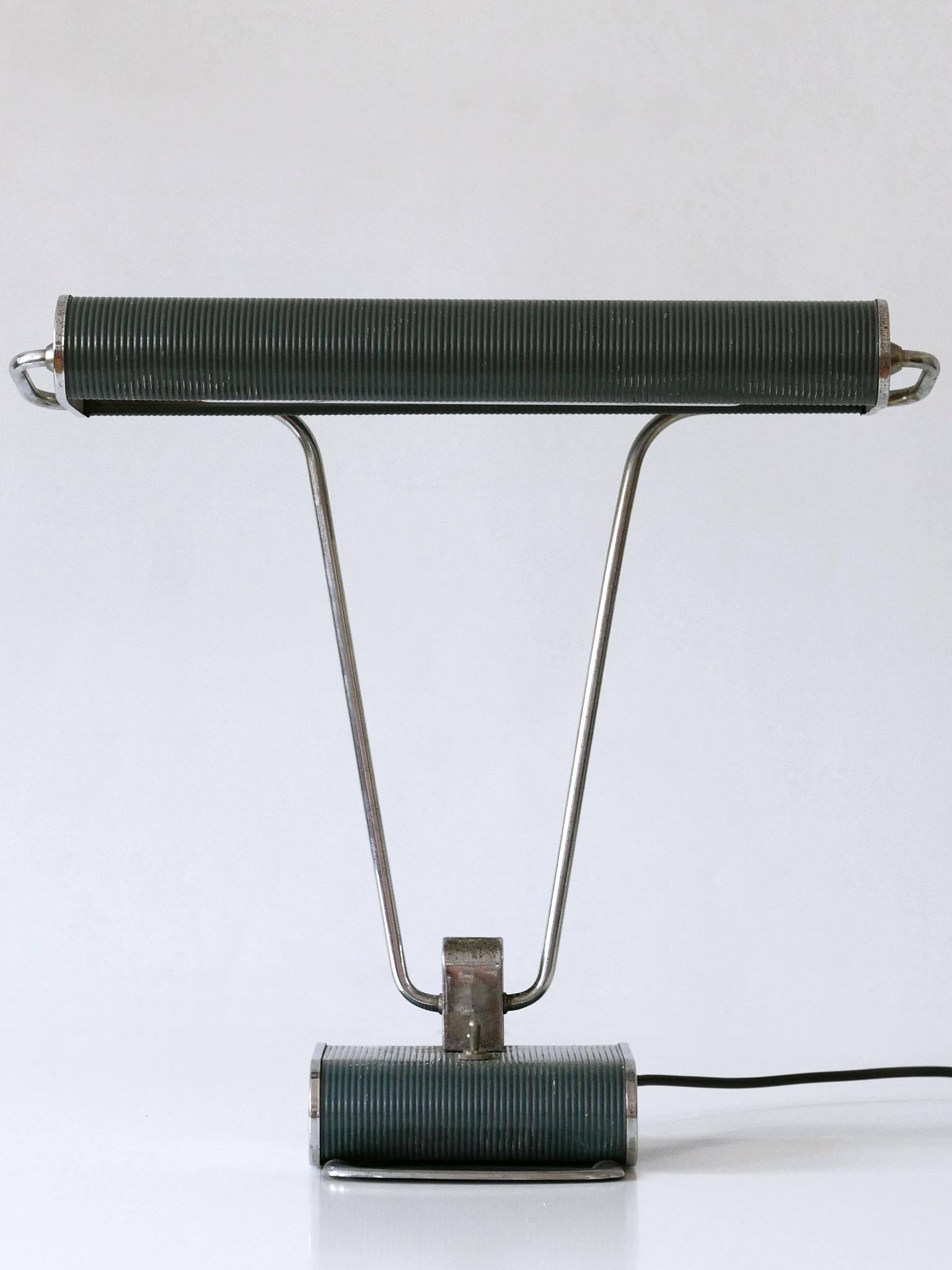 Chrome Art Deco Table Lamp or Desk Light 'No 71' by André Mounique for Jumo 1930s For Sale