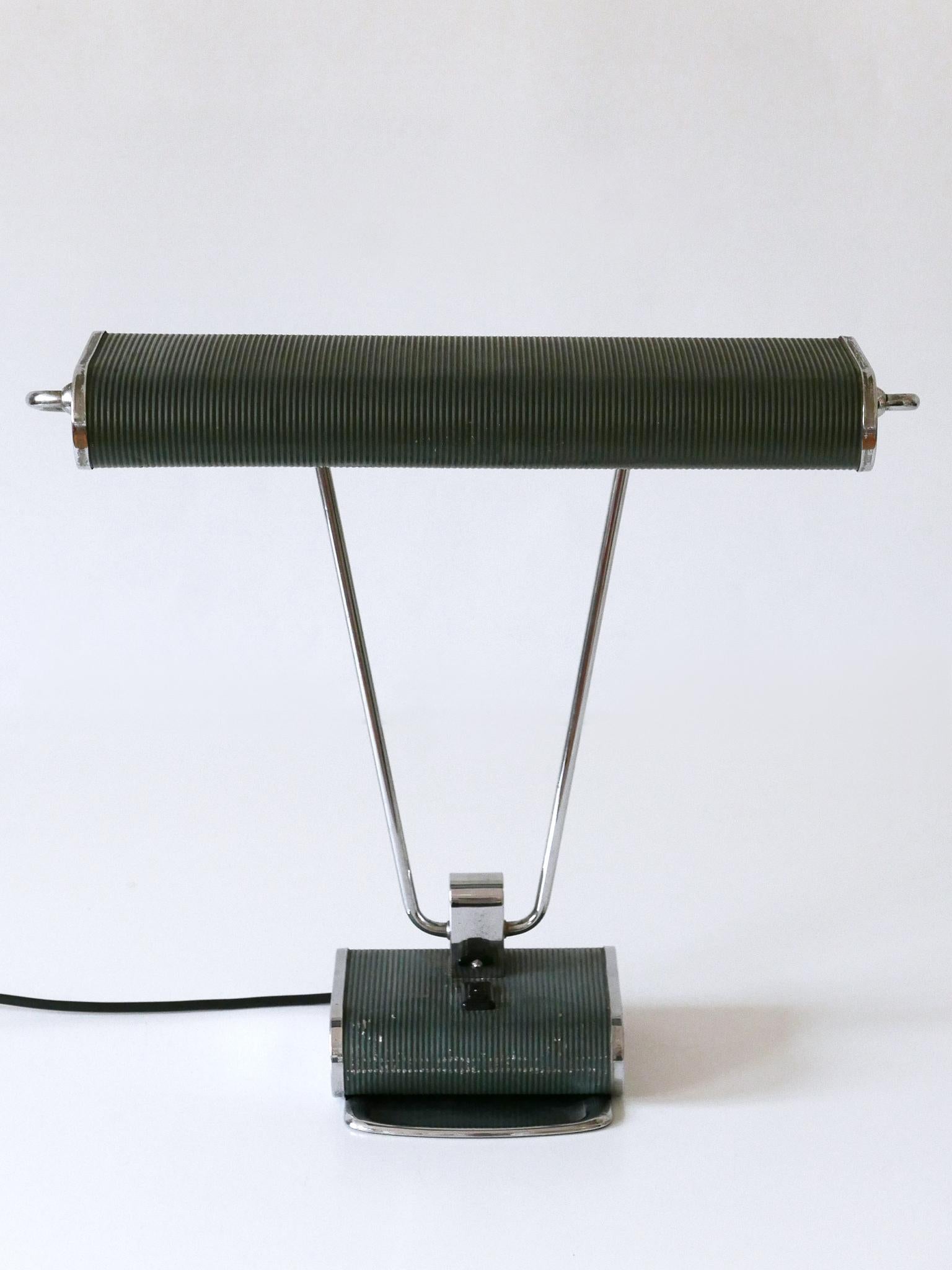 Métal Lampe de table Art Déco 'No 71' par André Mounique pour Jumo 1930s en vente