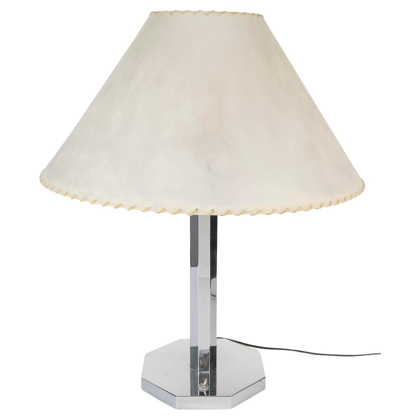 Art Deco Table Lamp, Parchment Shade, circa 1930